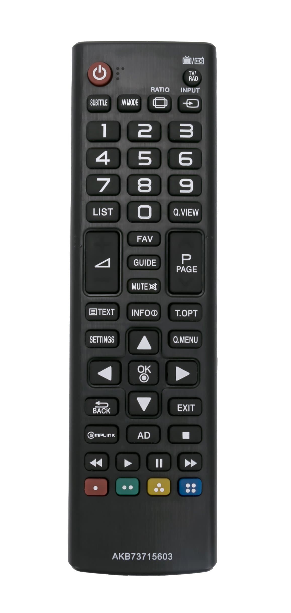 VINABTY Remote control AKB73715603 for LG 47LN5406-ZA 47LN540B-ZA 47LN540S-ZA 47LN540U-ZB 50LN5400-ZA 50LN5405-ZA 50LN5406-ZA 50LN540B-ZA 50LN540S-ZA 50LN541V-ZC 50LN542V-ZD 32LN536B-ZA 32LN536B-ZB