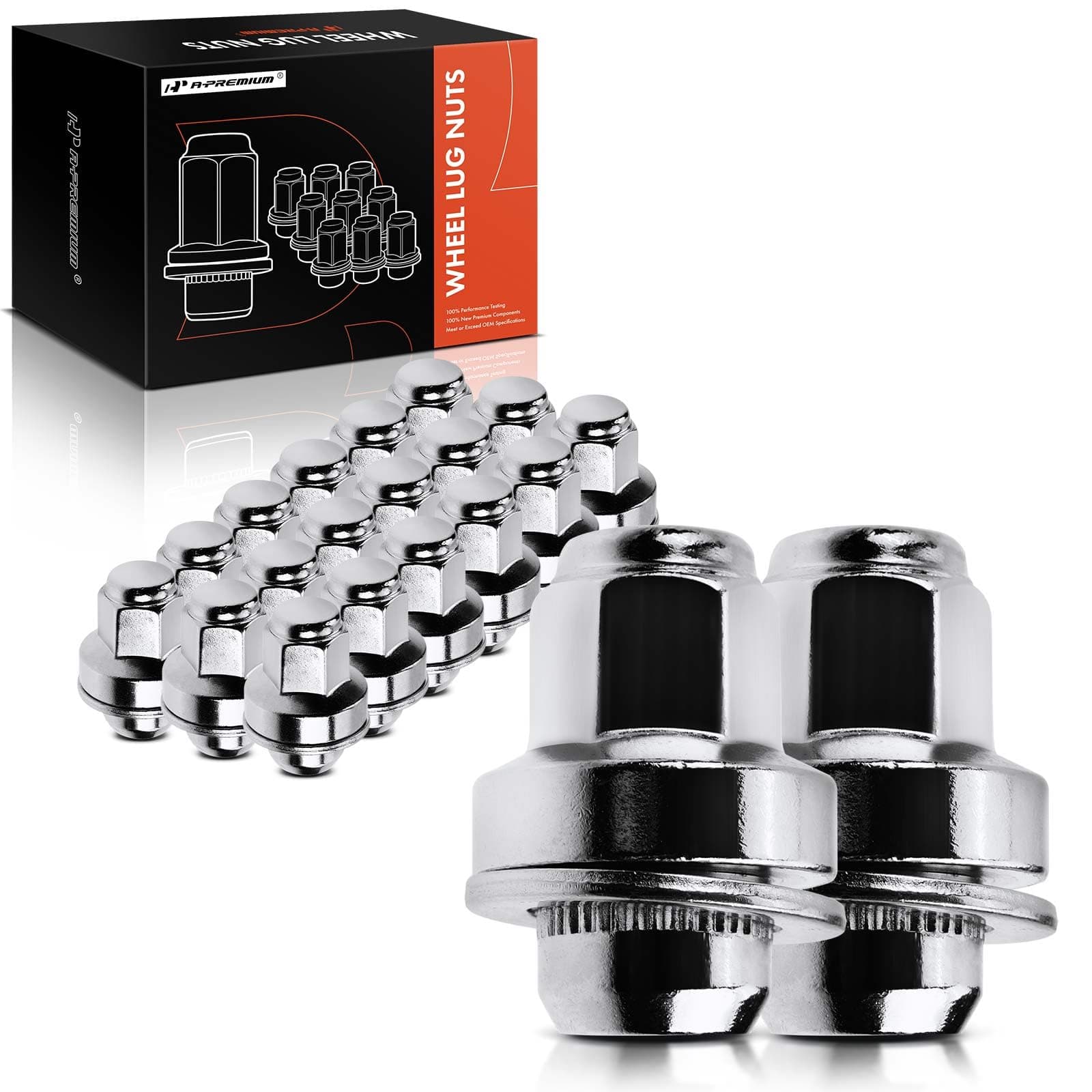 A-Premium M14-1.50 Wheel Lug Nuts Compatible with Lexus LS460 2007-2017 LC500 LC500h 2018-2020 LS600h 2008-2016 Front and Rear 20-PC Set