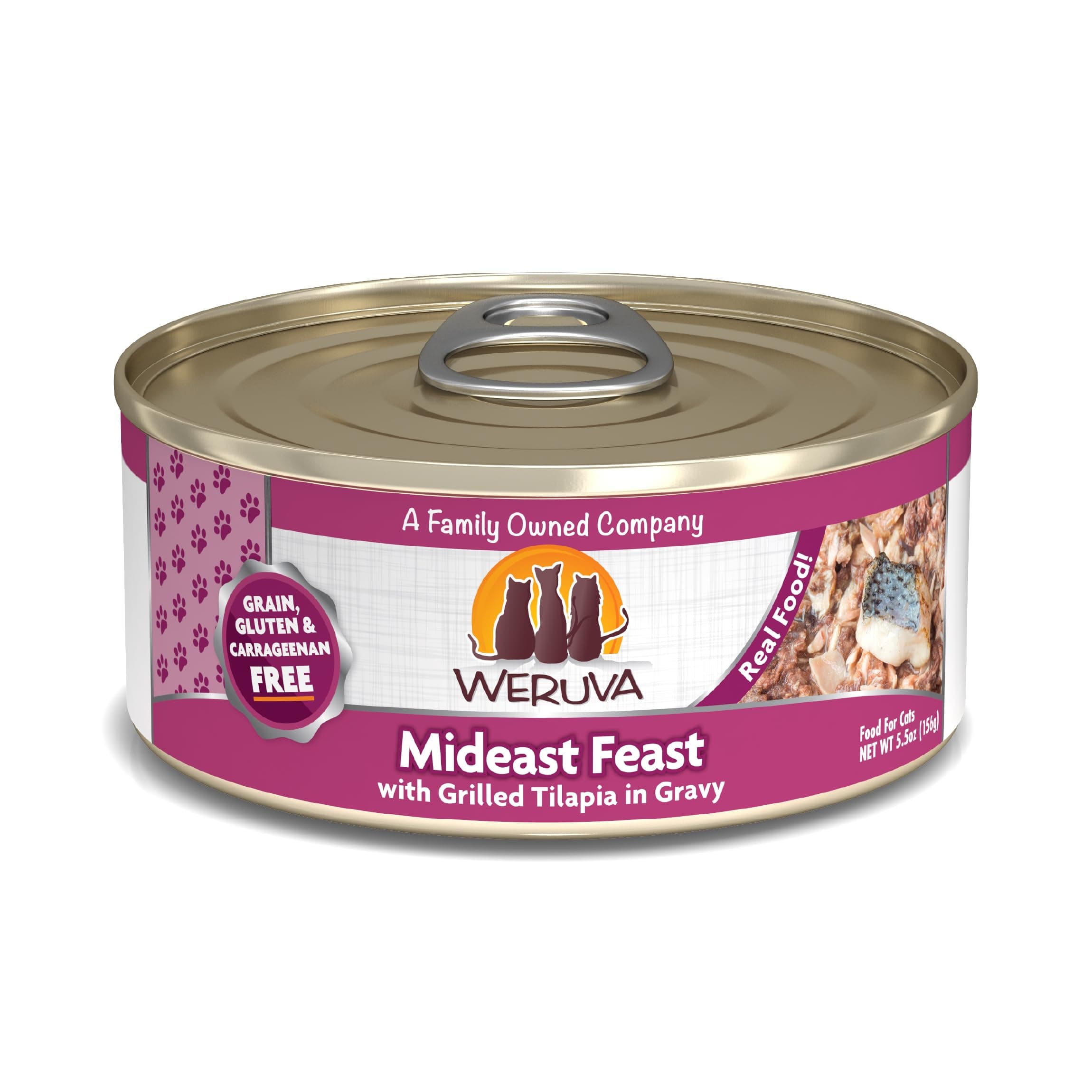 Classic Cat Food, Mideast Feast with Grilled Tilapia in Gravy, 5.5oz Can (Pack of 24)