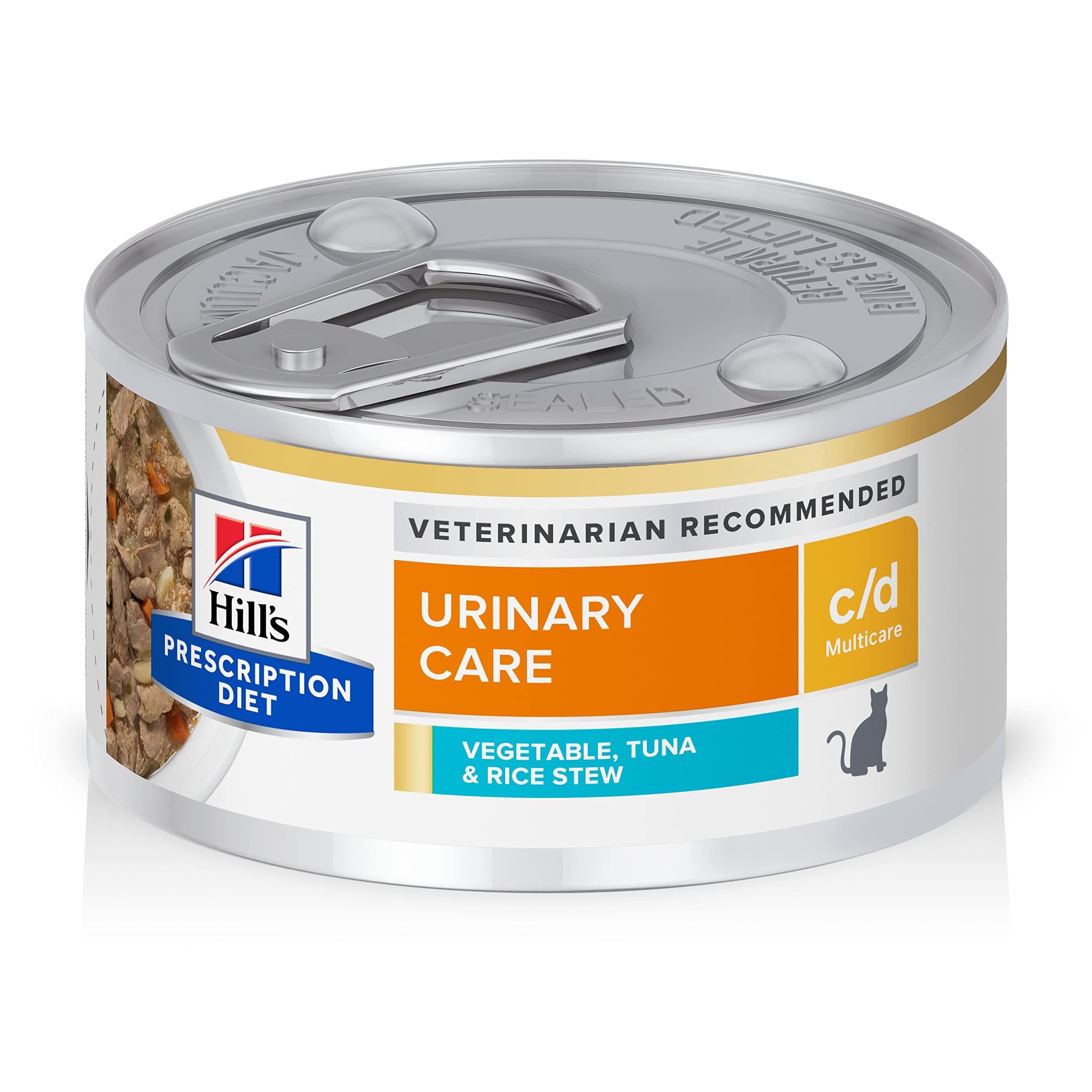 c/d Multicare Urinary Care Wet Cat Food, Tuna & Vegetable Stew, 2.9 oz. Cans, 24-Pack