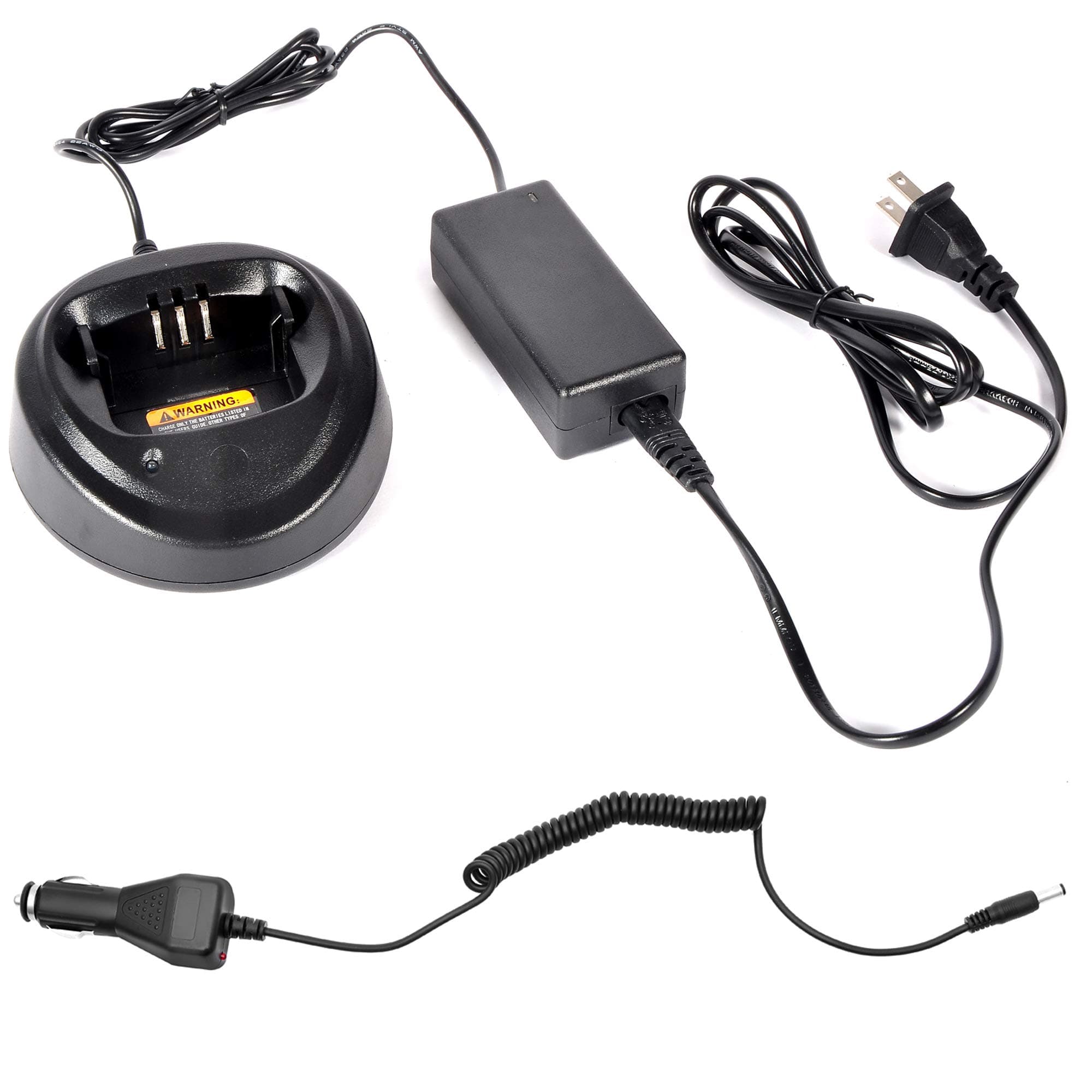 WPLN4137 PMP4137A Charging Station Car Charger,Two-Way Radio Rapid Battery Charger Base with 100V-240V Power Adapter for Motorola CP040 CP140 CP150 CP160 CP180 CP200 EP450 PR400 Walkie Talkies