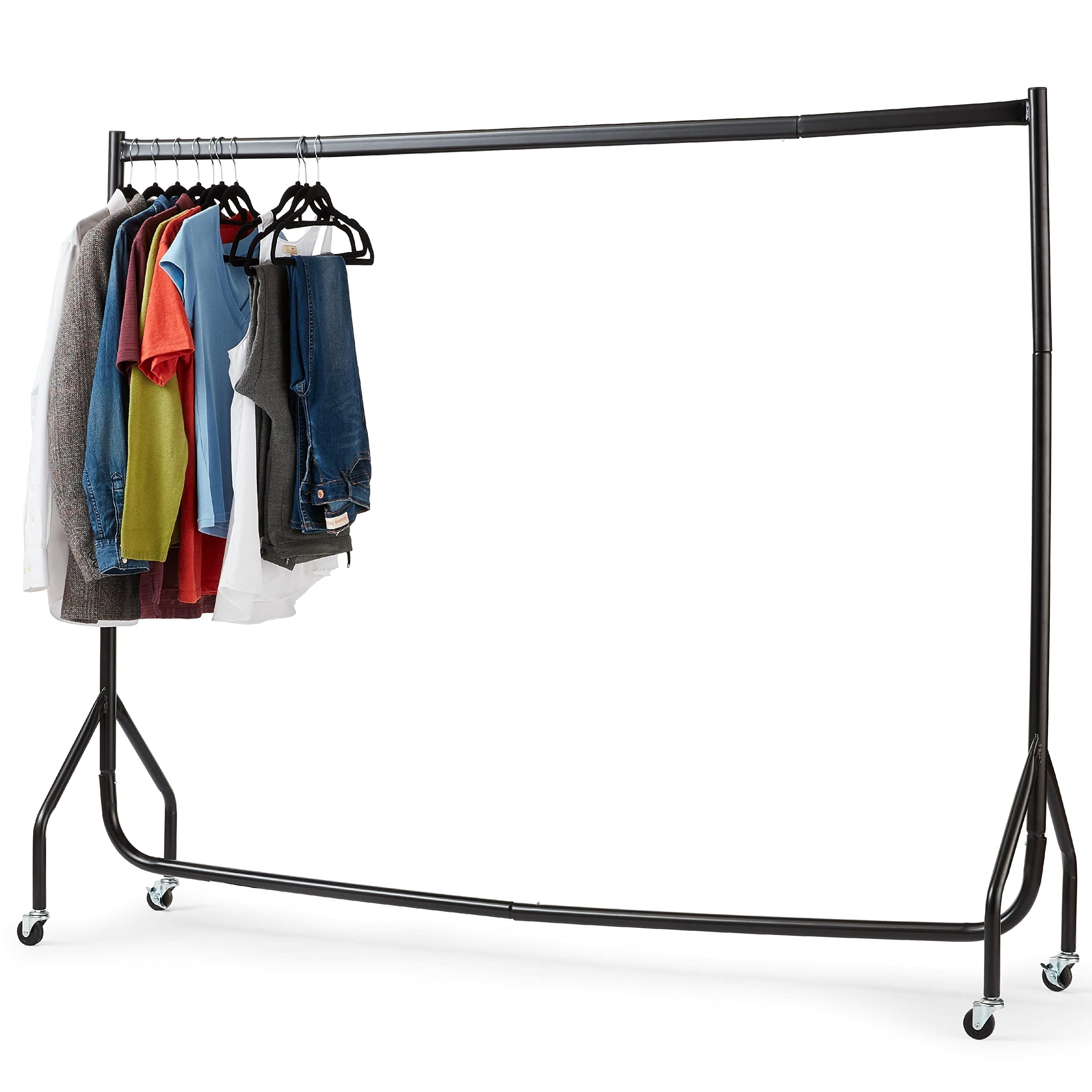 Direct Online Houseware6ft Long x 5ft Tall Quality Heavy Duty Clothes Rail Black Hanging Garment Display, Alloy Steel, 180 x 150 cm