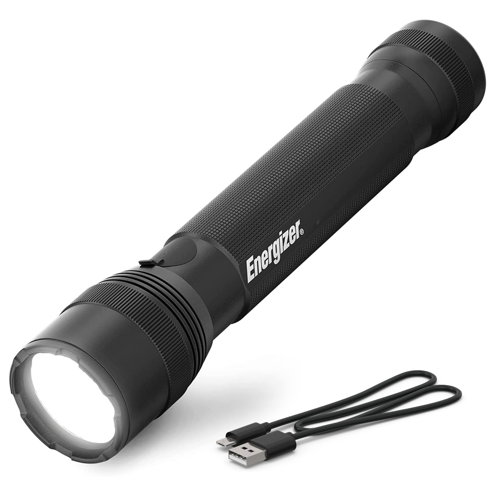 Energizer TacR-1000 Flashlight Rechargeable, Bright Rechargeable Tactical Flashlight for Emergencies and Camping Gear, Water Resistant Flashlight, USB Included