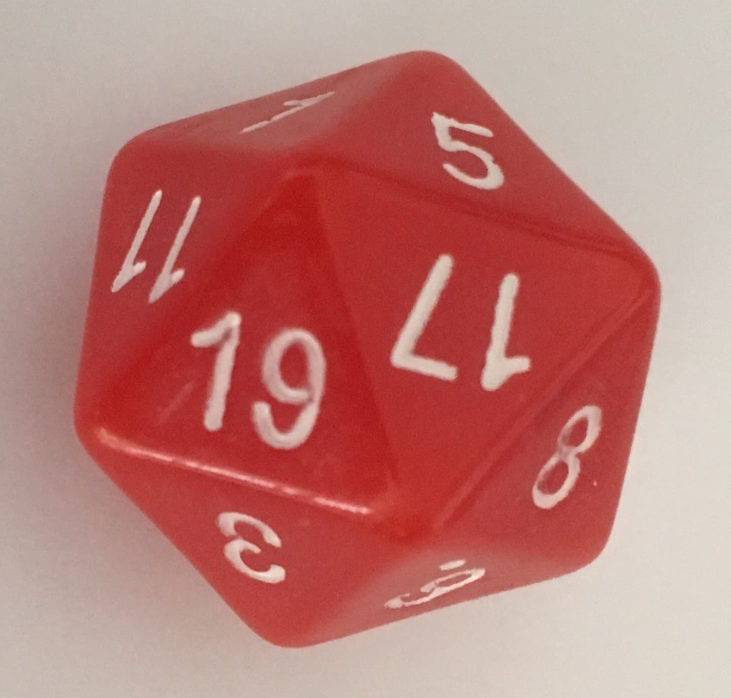 Numerically Balanced Icosahedral Dice (Single Truly Fair D20)