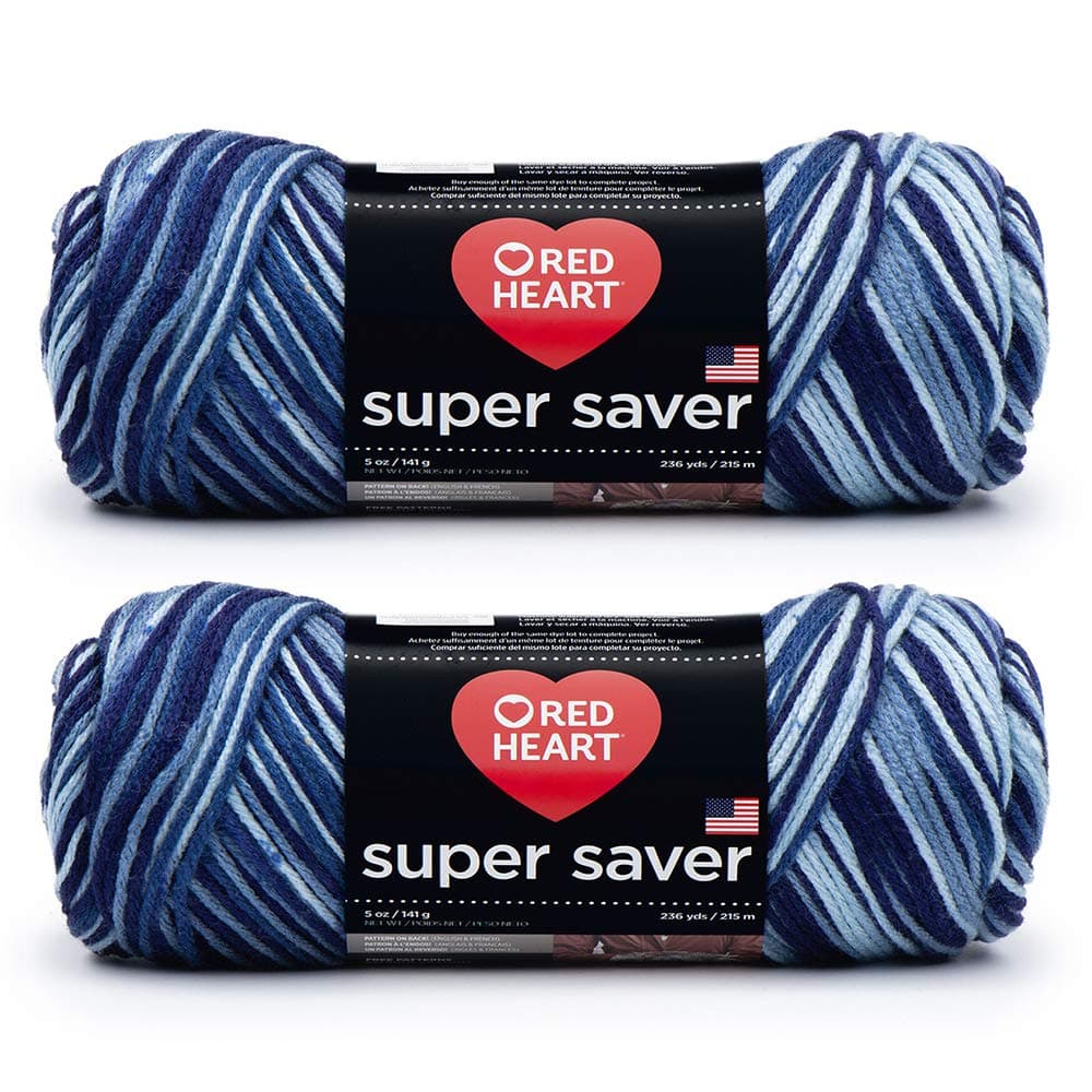 Bulk Buy: Red Heart Super Saver (2-Pack) (Shaded Dusk, 5 oz Each Skein)