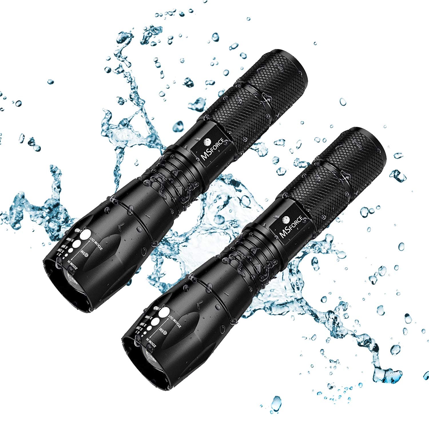 High-Powered LED Flashlight S3000, WdtPro Super Bright Flashlights - High Lumen, IP67 Water Resistant, 3 Modes and Zoomable for Camping, Emergency, Hiking, Gift