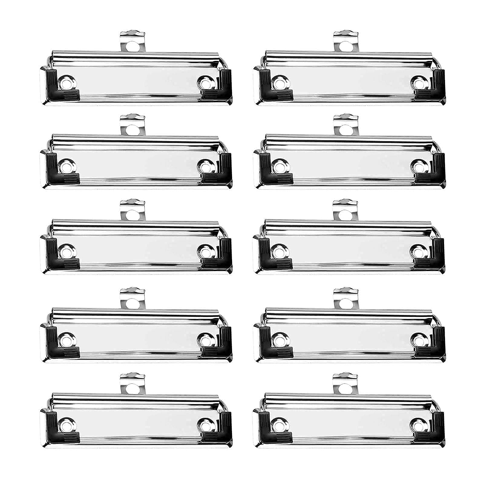 LuLyL 10 Pack Mountable Clipboard clips,Spring Loaded Surface Mount Handle with Rubber Grip