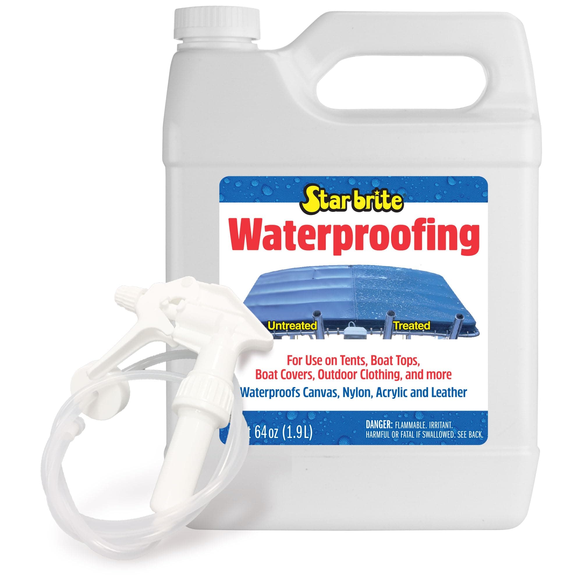 Waterproofing Spray, Waterproofer + Stain Repellent + UV Protection for Boat Covers, Car Covers, Bimini Tops, Tents, Jackets, Backpacks, Boots, Awnings, Patio Covers & More