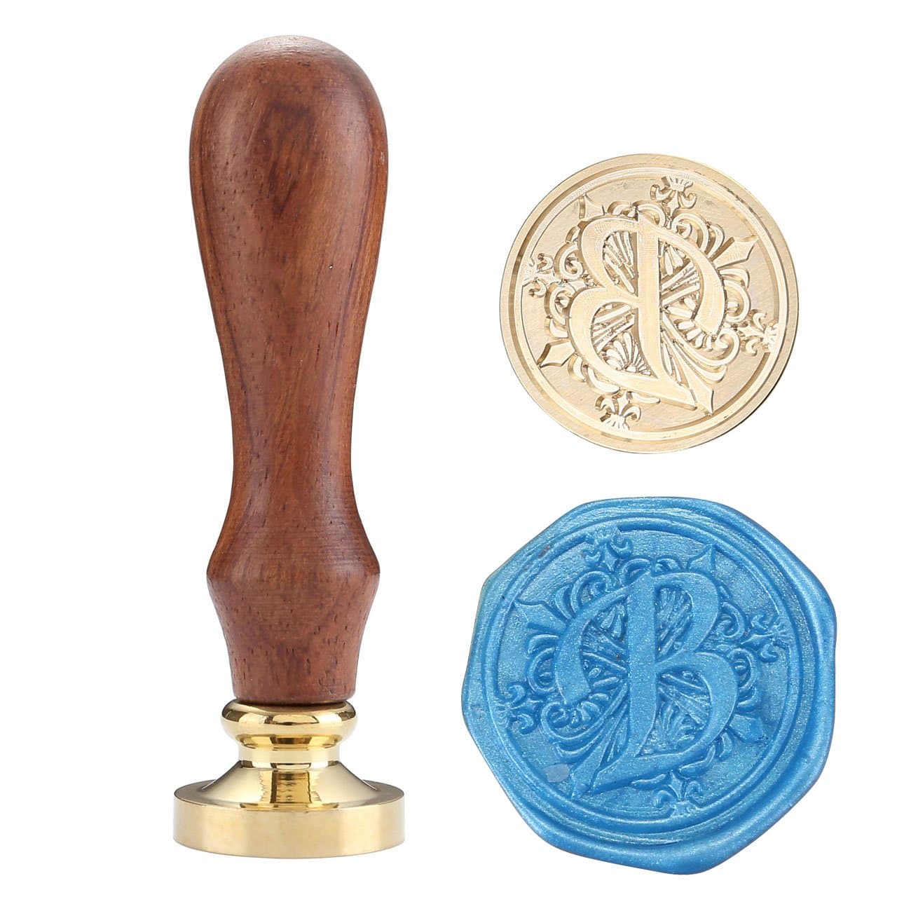 Classic Wooden Letter B Alphabet Letter Initial Wax Classic Sealing Wax Seal Stamp