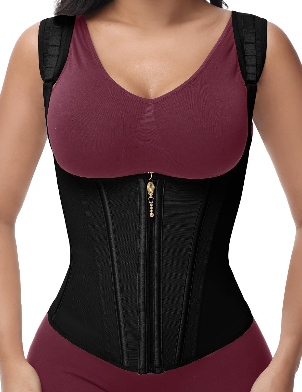 Waist Trainer for Women, Tummy Control Sports Girdle, Workout Body Shaper with Adjustable Shoulder Strap