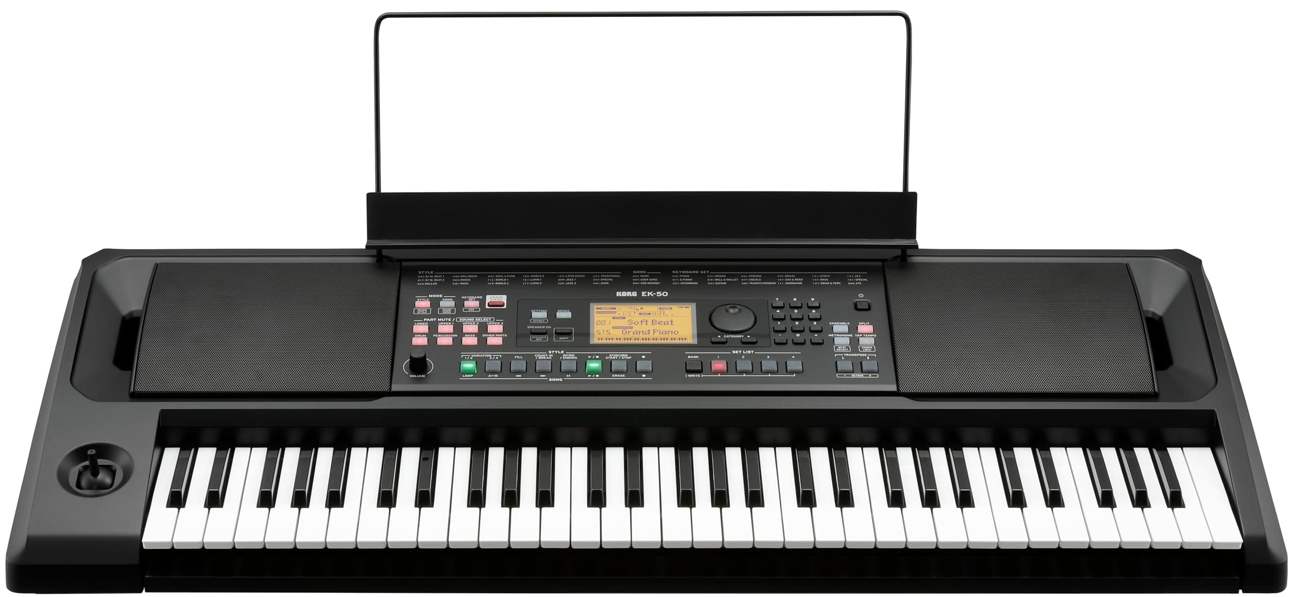 EK-50 Digital Keyboard with 61 Touch Sensitive Keys Black
