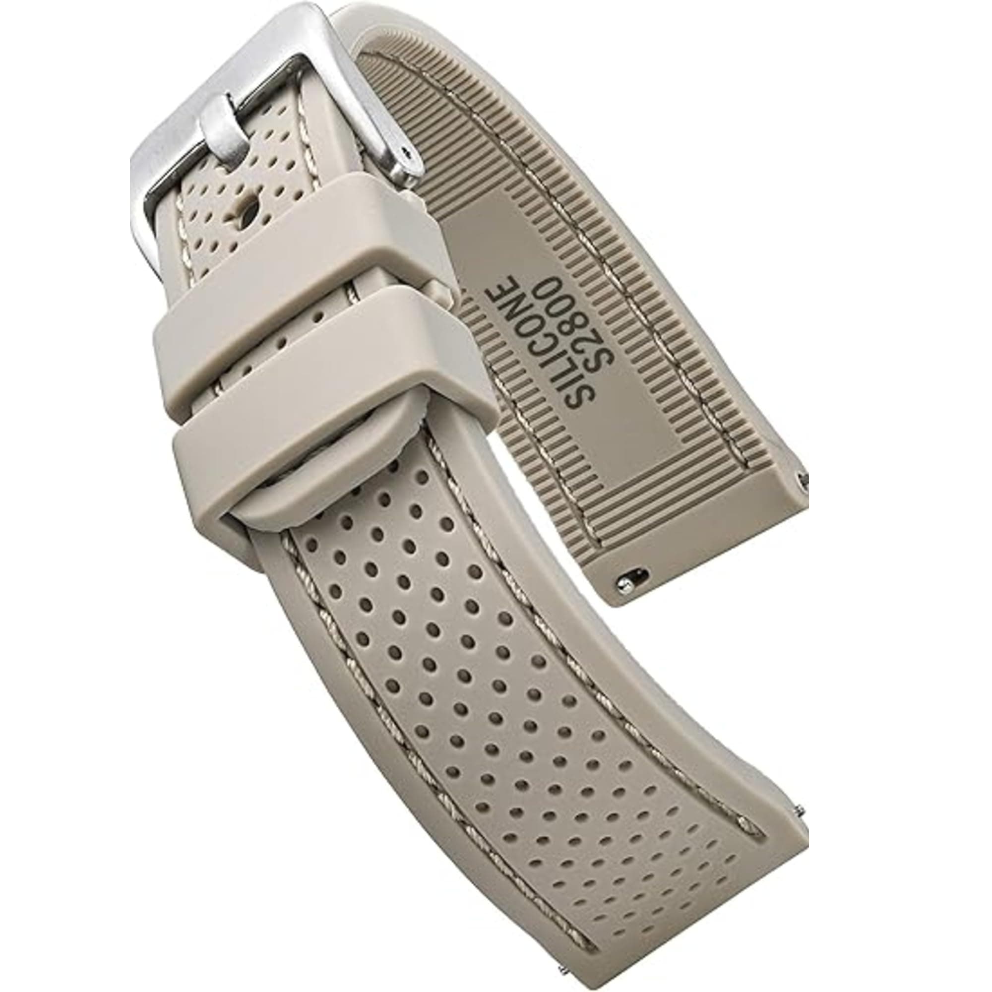 ALPINE Sporty Premium Soft Silicone Adjustable Watch Band - Replacement Rubber Watch Bands for Women & Men - Waterproof Quick Release Watch Straps - Compatible with Regular & Smart Watch Bands