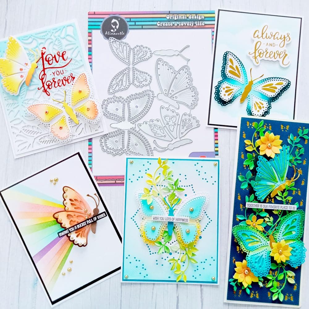 Butterfly Stitch Die Cut Butterflies Sewing Metal Cutting Die for Handmade Card Making Scrapbooking Album Paper Craft Template