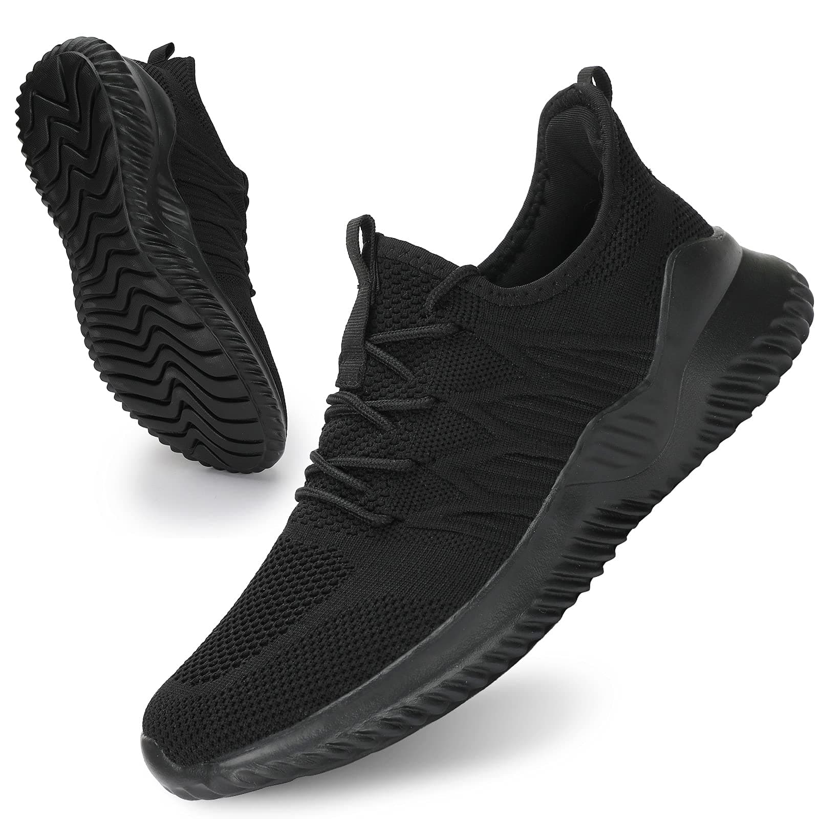 Mens Slip On Running Shoes Athletic Walking Trainers Lightweight Breathable Mesh Tennis Sneakers