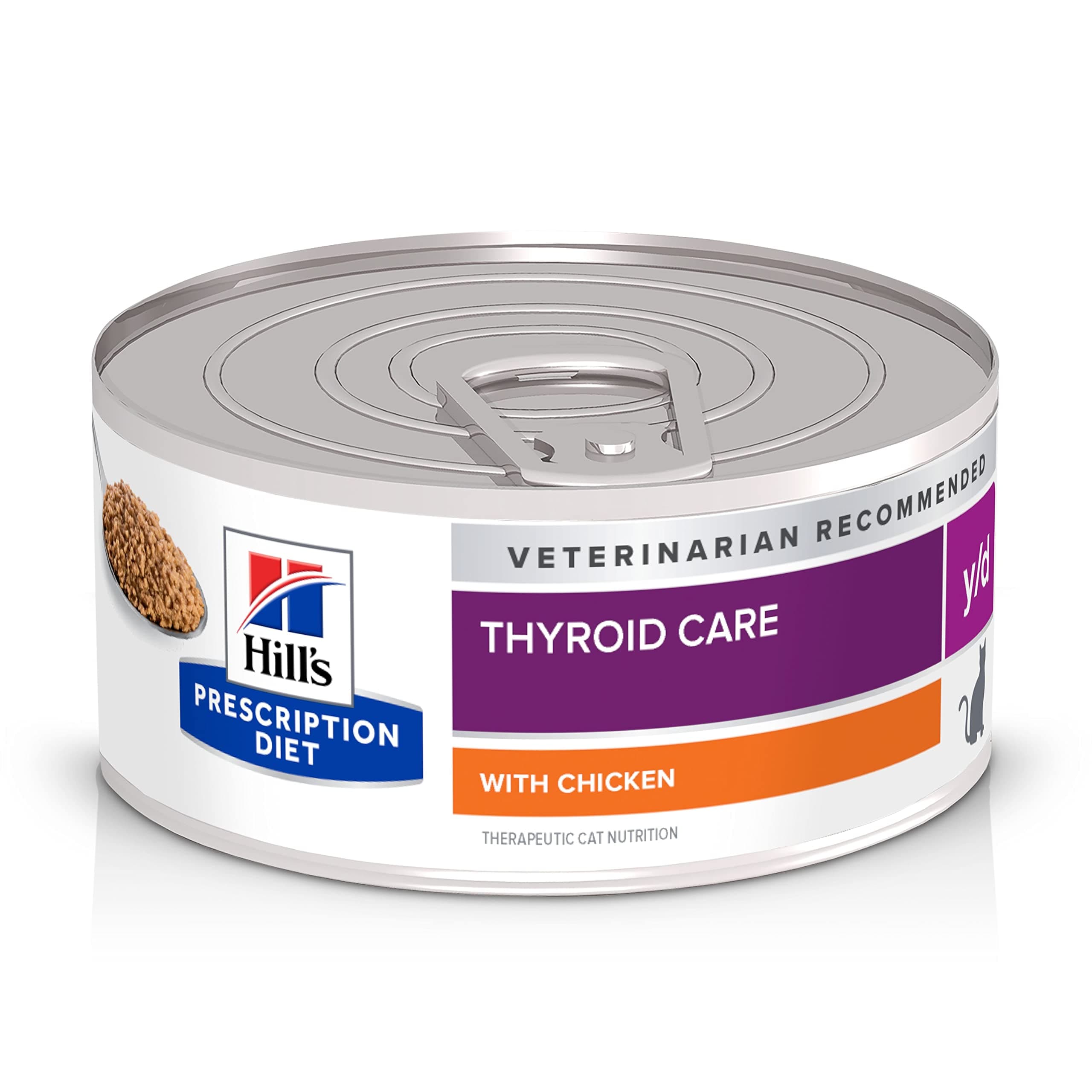 y/d Thyroid Care Wet Cat Food, Chicken, 5.5 oz. Cans, 24-Pack