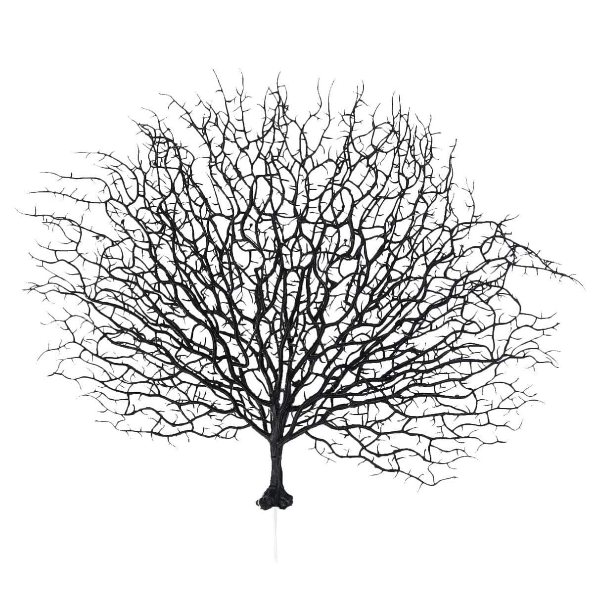 FOMIYESHome Decor House Ornaments Coral Branch, Artificial Coral Decoration, Fan- Shaped Sea Coral Dried Branch, Landscape Decoration Props for Aquarium (Black) Home Décor Home Accessories