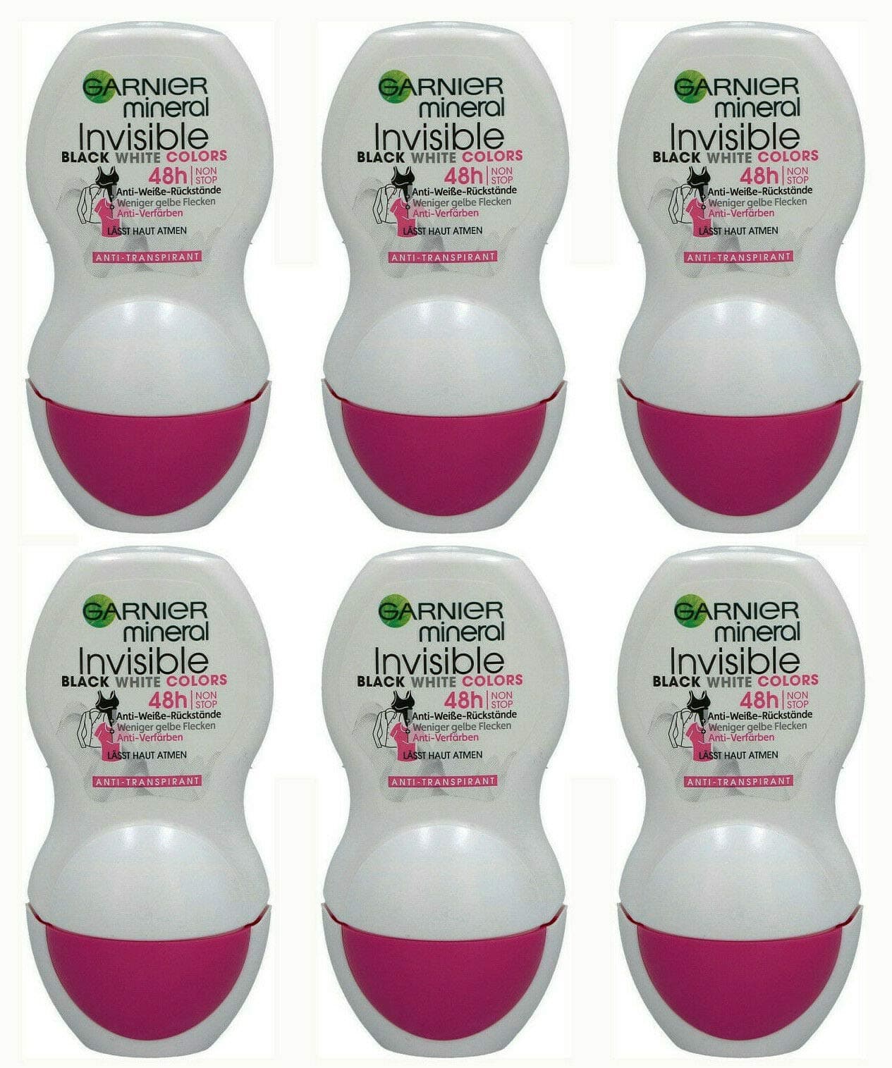 Garnier Invisible Black White Colors Antiperspirant Roll-on Deodorant - 50 Ml