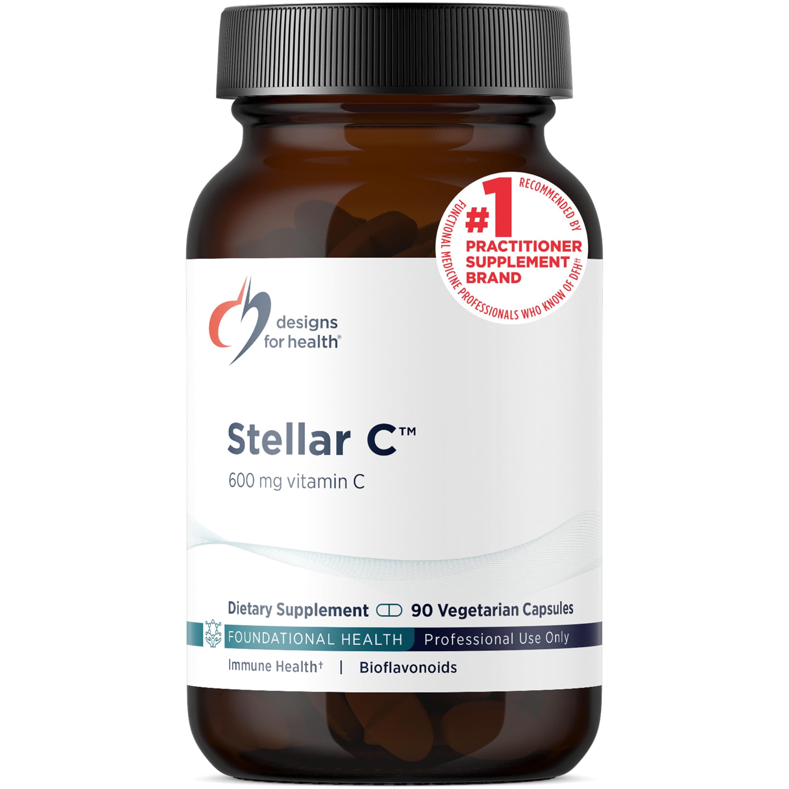 Designs for Health Stellar C - Vitamin C + Bioflavonoid Capsules - Vitamin C Complex with Citrus Bioflavonoids, Rutin, Quercetin - Immune Support Supplement - Vegan + Non-GMO (90 Capsules)