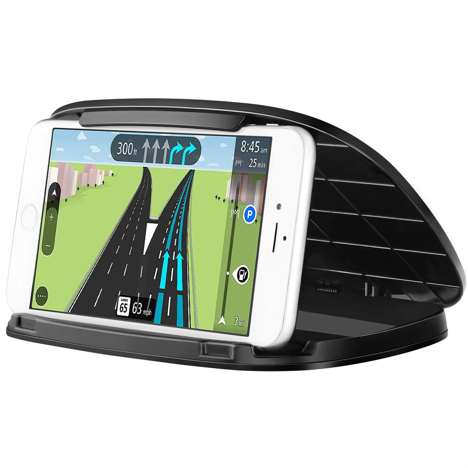 Car Phone Mount,Cell Phone Holder for Car,Silicone Dashboard Car Phone Holders Compatible for iPhone X XS Max,Samsung Galaxy Note 10 S10 Plus S9 S8,Google and Up to 6.8 Inch Mobile Phone, GPS