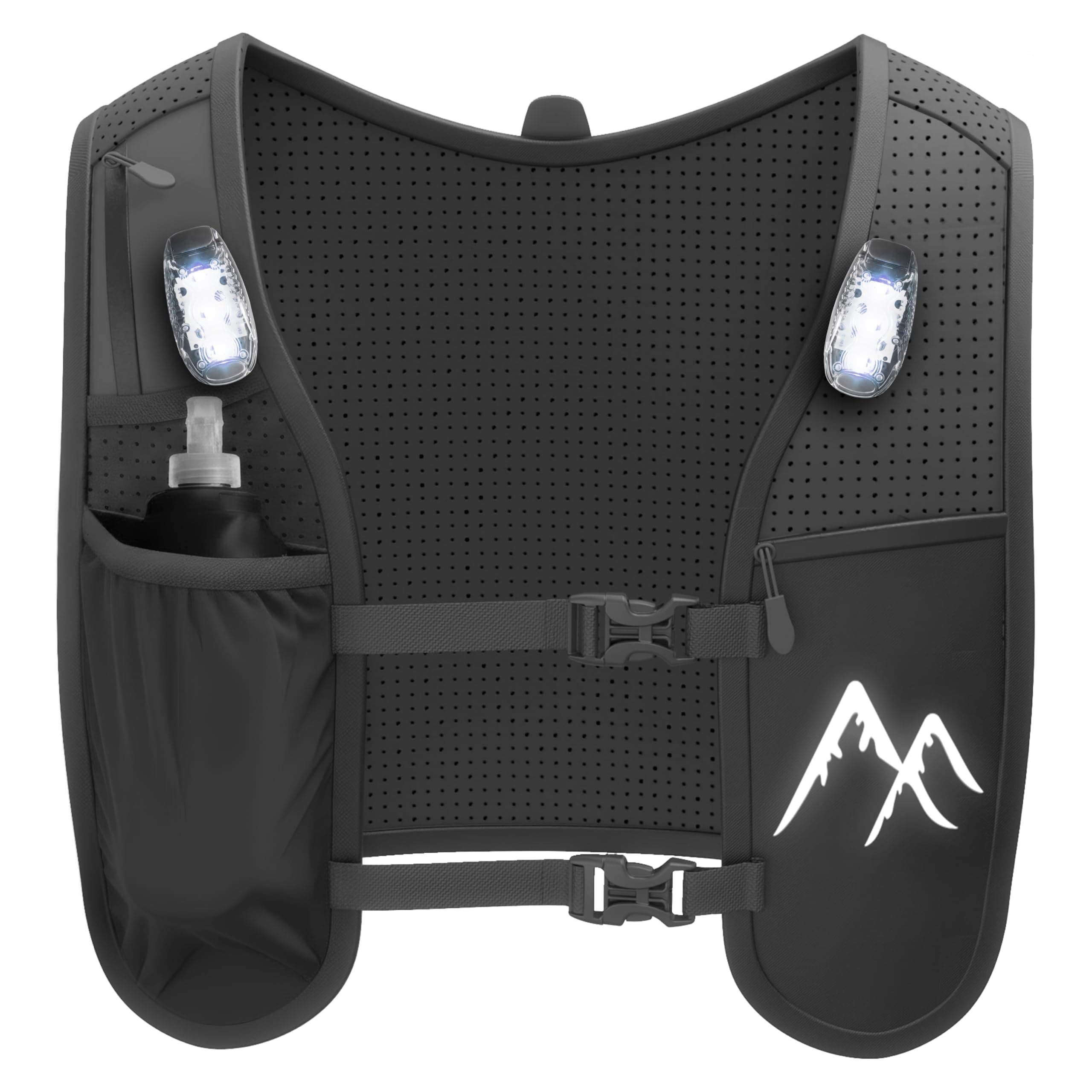 ArcticFit LED Running Vest - Adjustable Unisex Reflective Vest with Phone Holder and Storage - Lightweight and Durable Running Backpack Alternative - Hydration Vest