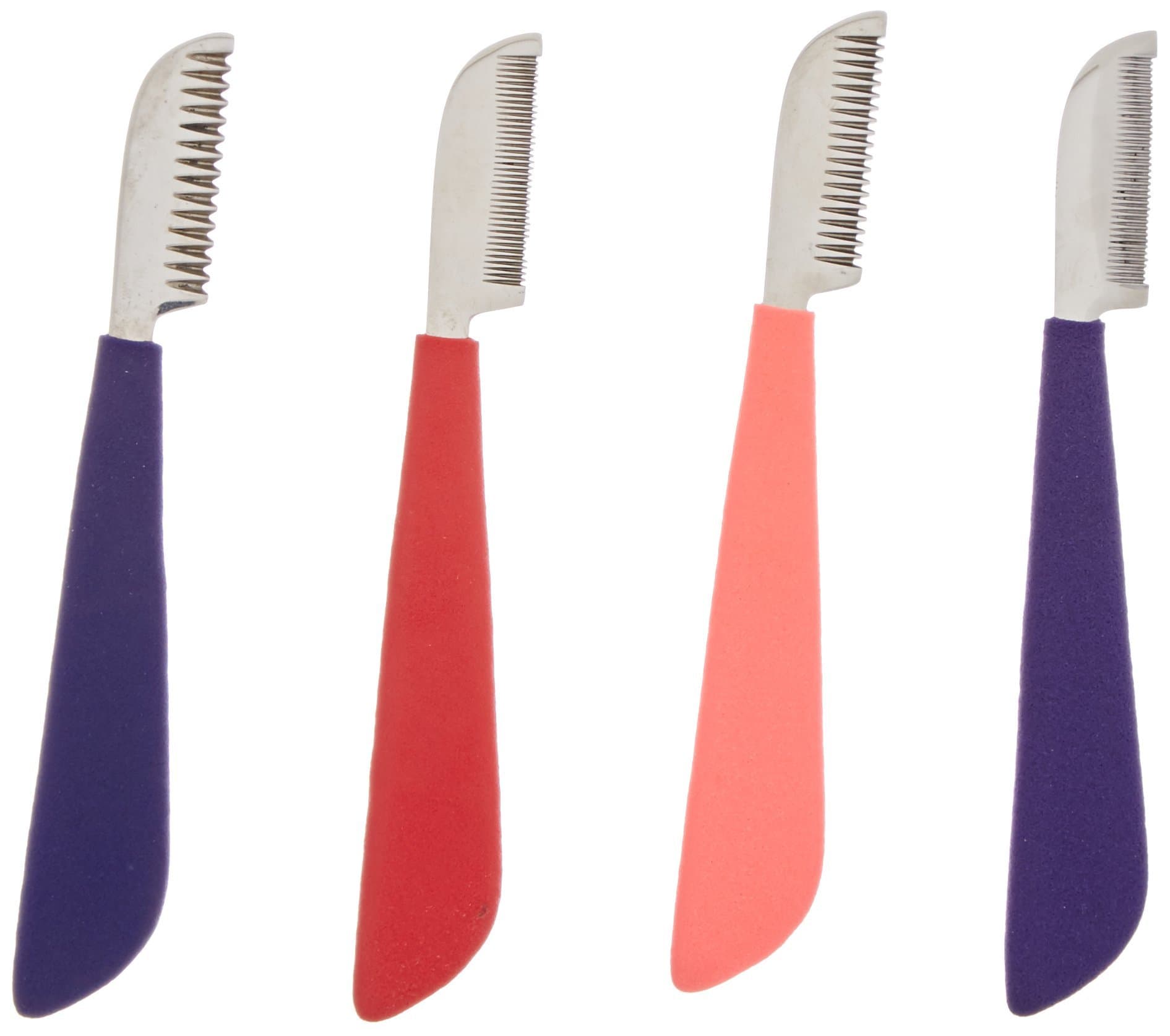 TamscoStripping Knives Set of 4 in Zipper Case, Foam Handle, Color Coded