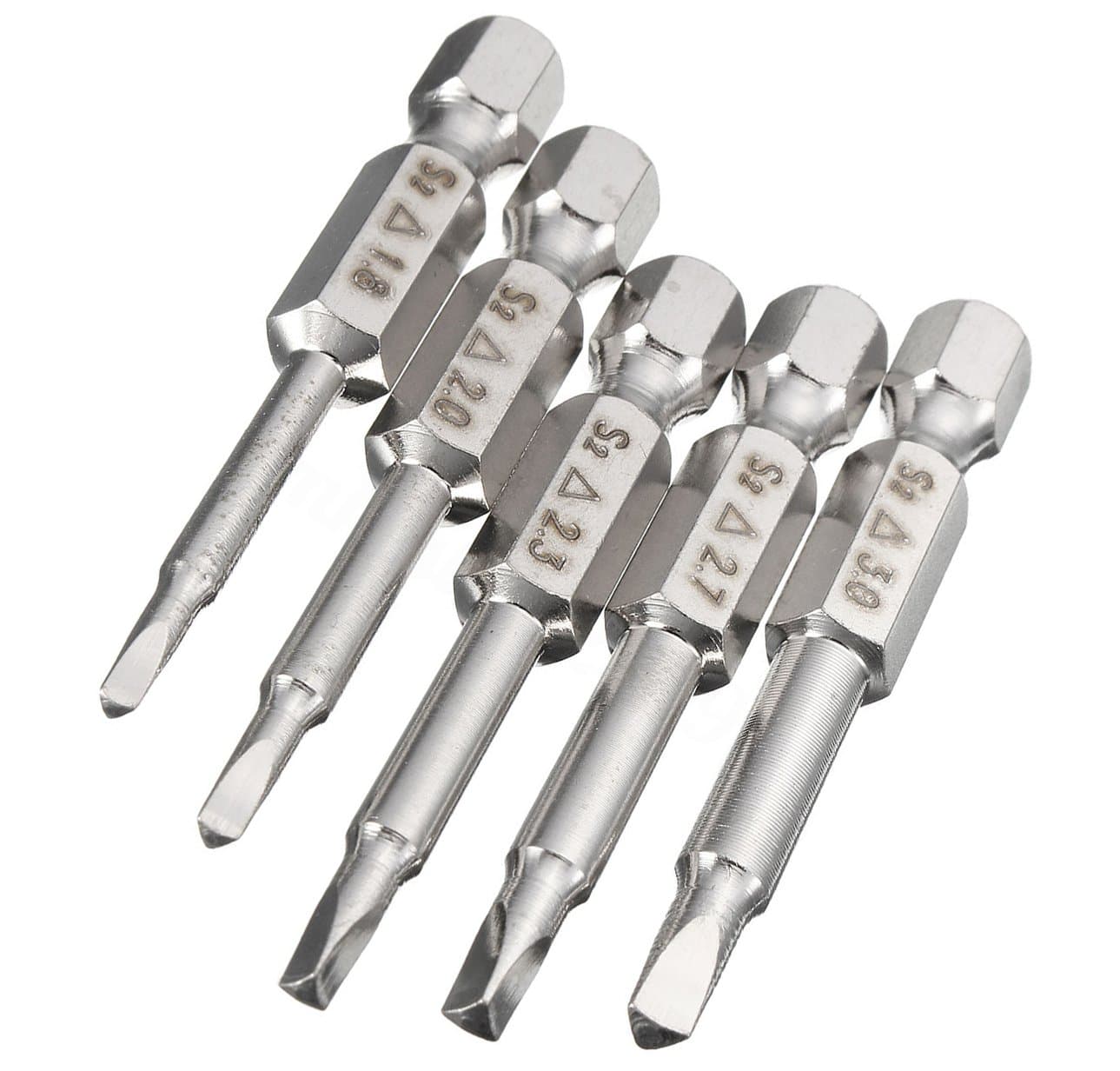 Yakamoz 5pcs 1/4 Inch Hex Shank Magnetic Triangle Head Screwdriver Bits Set