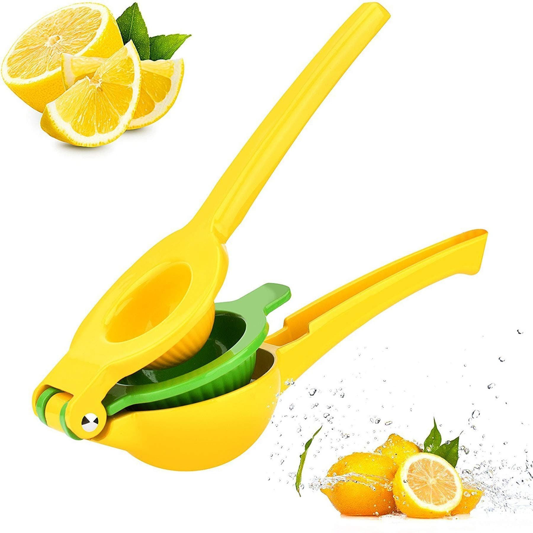 Lemon Squeezer - New Top Metal Citrus Squeezer 2 in 1 Lemon Juicer/Lime Squeezer, Robust Design, Anti corrosion and Dishwasher Safe, Faster, More Efficient Juicing