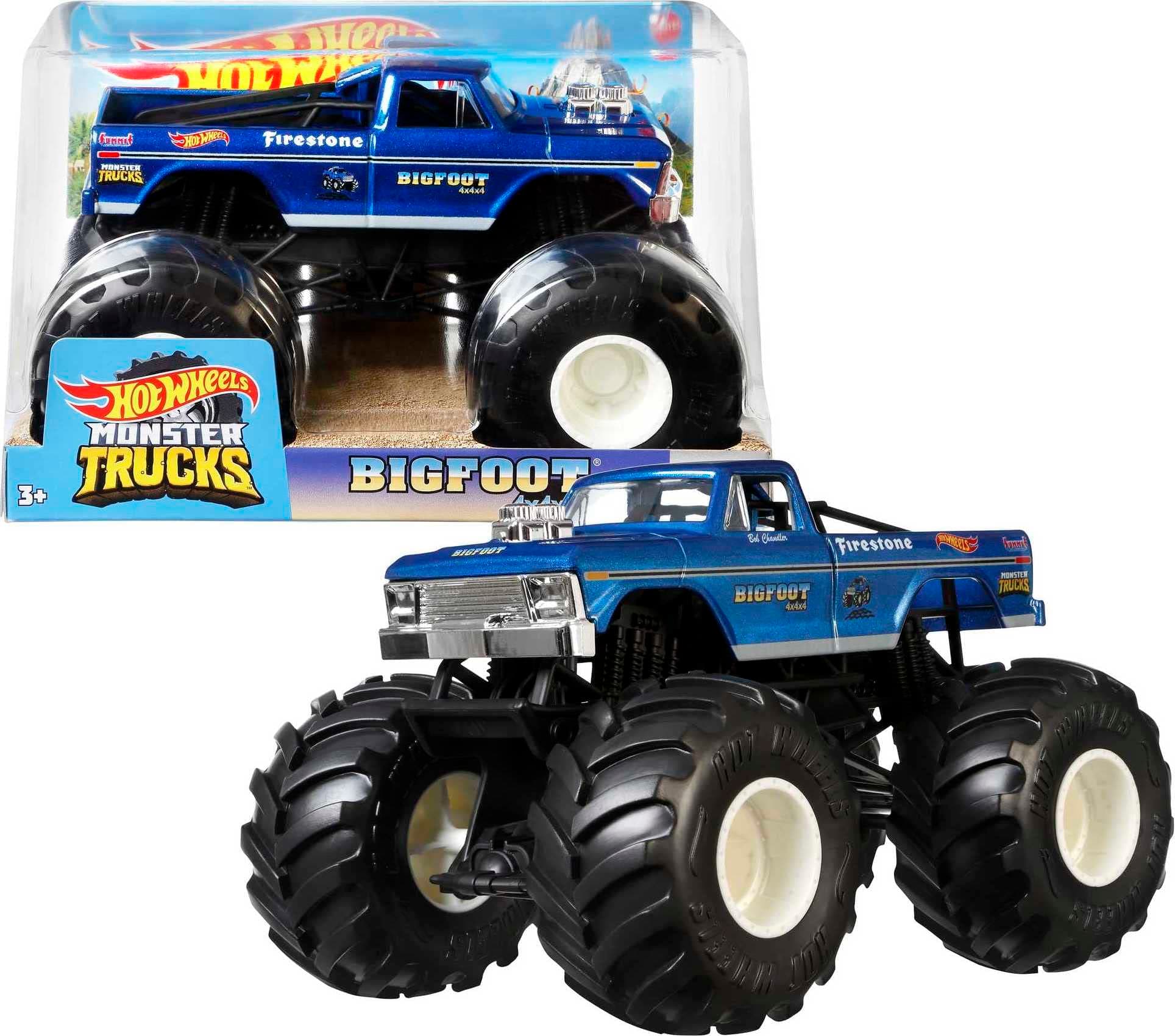 Toy Monster Trucks, Die-Cast Bigfoot in+U53 1:24 Scale, Oversized Play Vehicle for Kids & Collectors