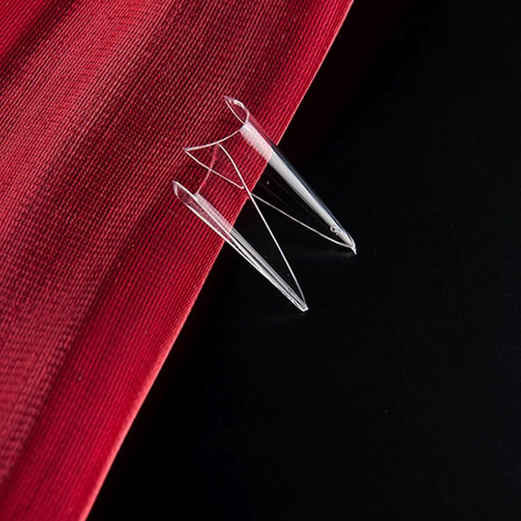 Nadeco Transparent Nail Tips False Point 500PCS Clear UV Gel Stiletto French Acrylic Nail in Box,12 sizes