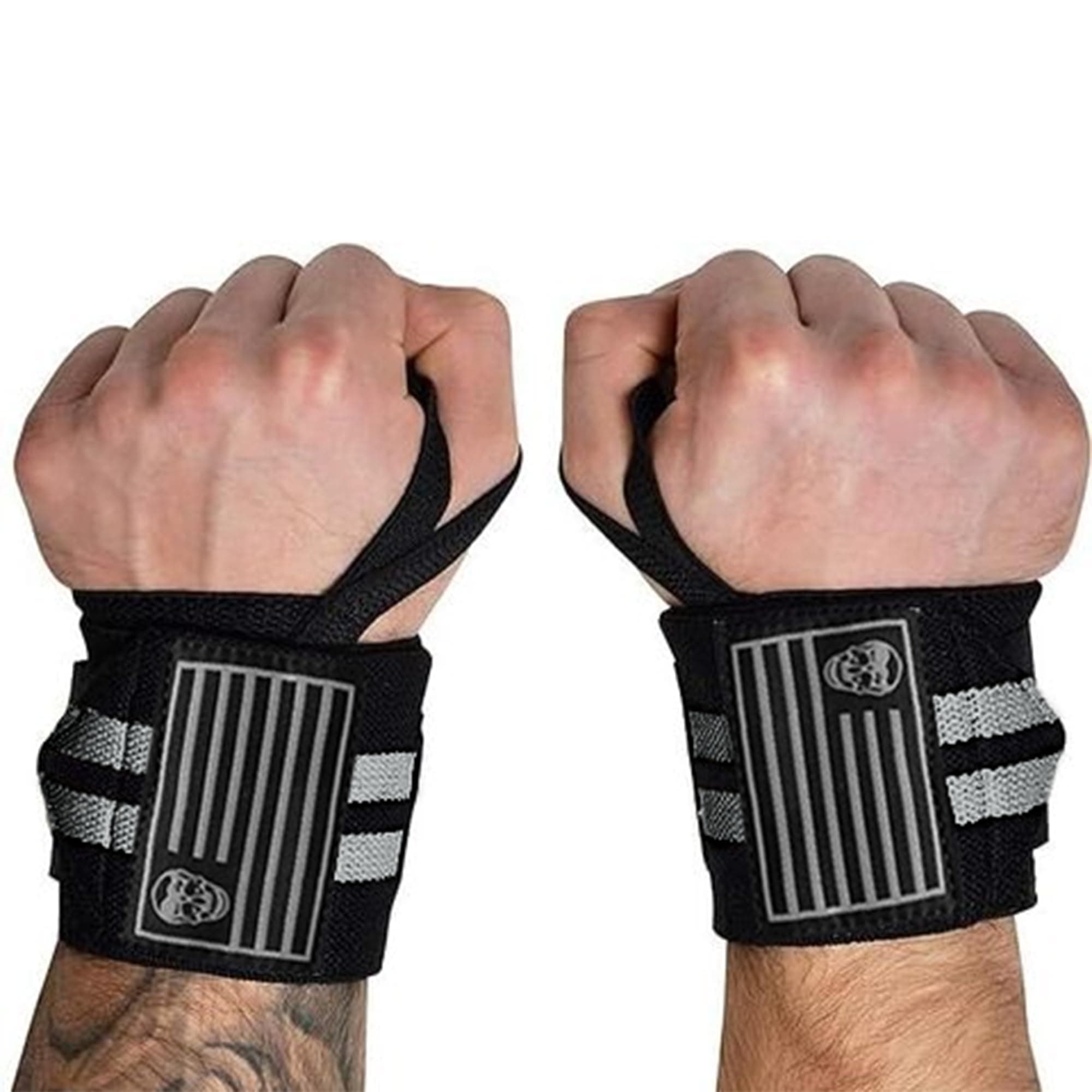 Weightlifting Wrist Wraps (IPF Approved) 18" Professional Quality Wrist Support with Heavy Duty Thumb Loop - Best Wrap for Powerlifting Competition, Strength Training, Bodybuilding