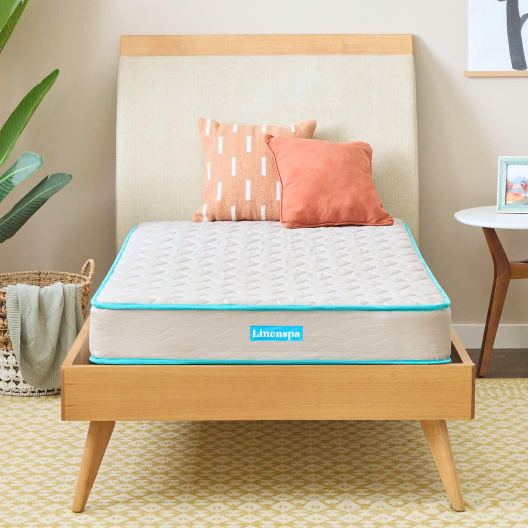 6 Inch Mattress - Firm Feel - Bonnell Spring with Foam Layer - Mattress in a Box - Youth or Kids Bed - Guest Bedroom - Durable and Breathable Support - Affordable - Twin Size