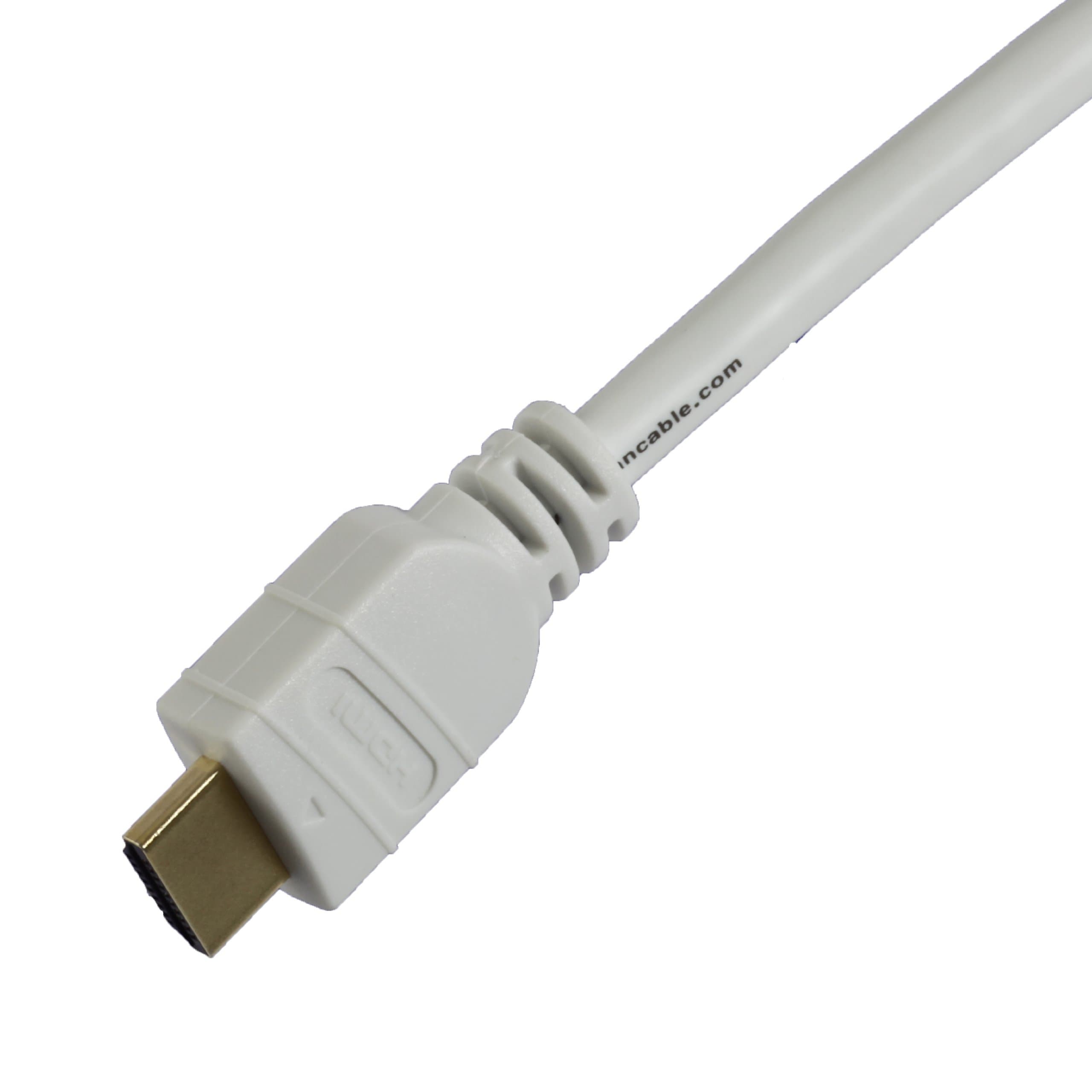 Tartan Cable 8 Foot White High Speed HDMI Cable with Ethernet, 28 AWG, Brand