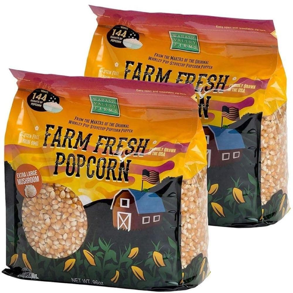 Extra Large Mushroom Popcorn Kernels - Wabash Valley Farms Large Mushroom Shaped Popcorn Kernels for Popping, Gourmet Popcorn Kernels for Popcorn Maker, Non-GMO Popcorn Seeds (6 lb - 2 Pack)