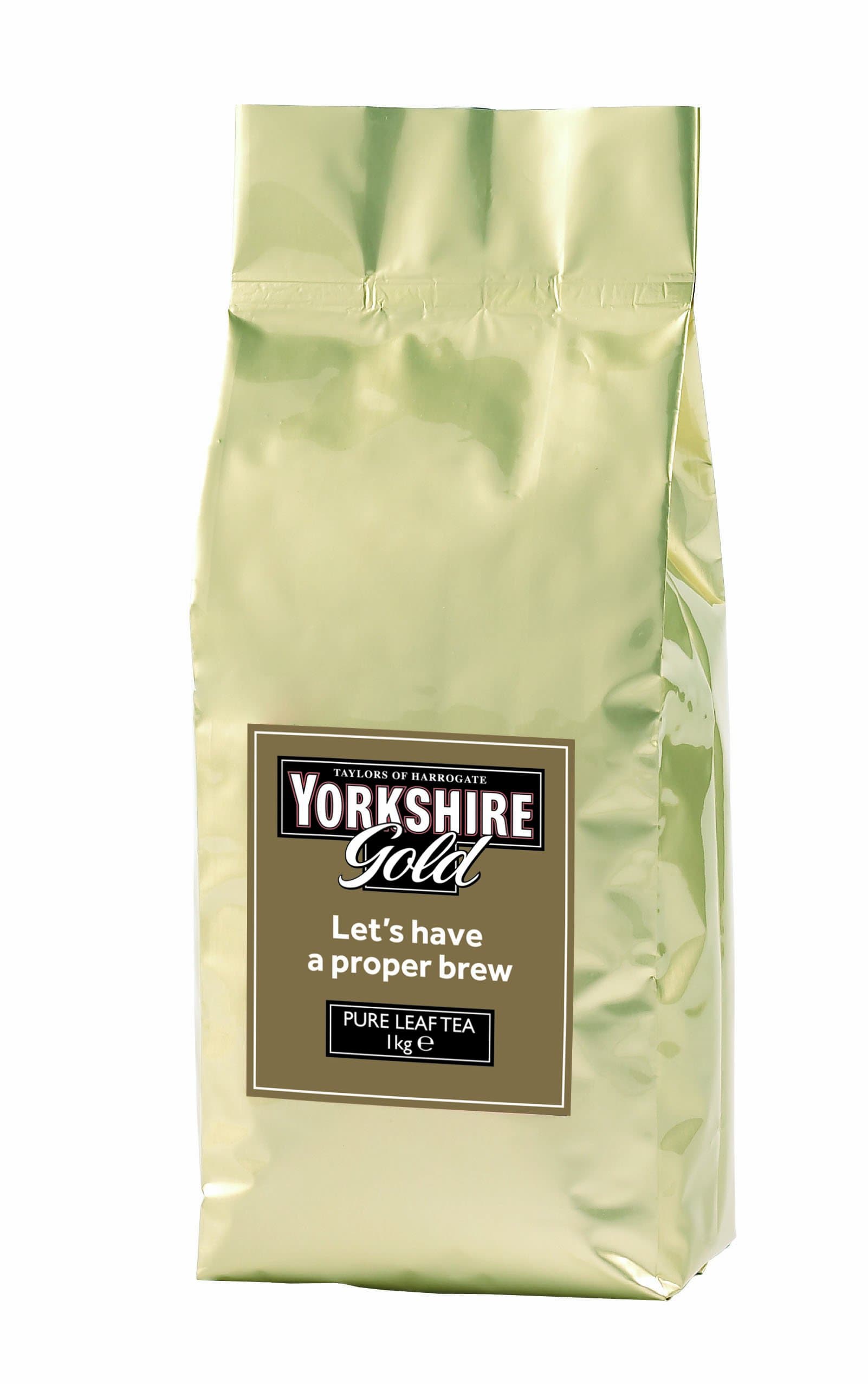 Yorkshire Tea, Gold, Loose Leaf Tea, Black Tea, 1 Kilo Bag | 2.2lb (Pack of 1), Premium Blend, Rich, Smooth, and Satisfying, Classic British Breakfast Blend, Caffeinated, Enjoy Hot or Iced