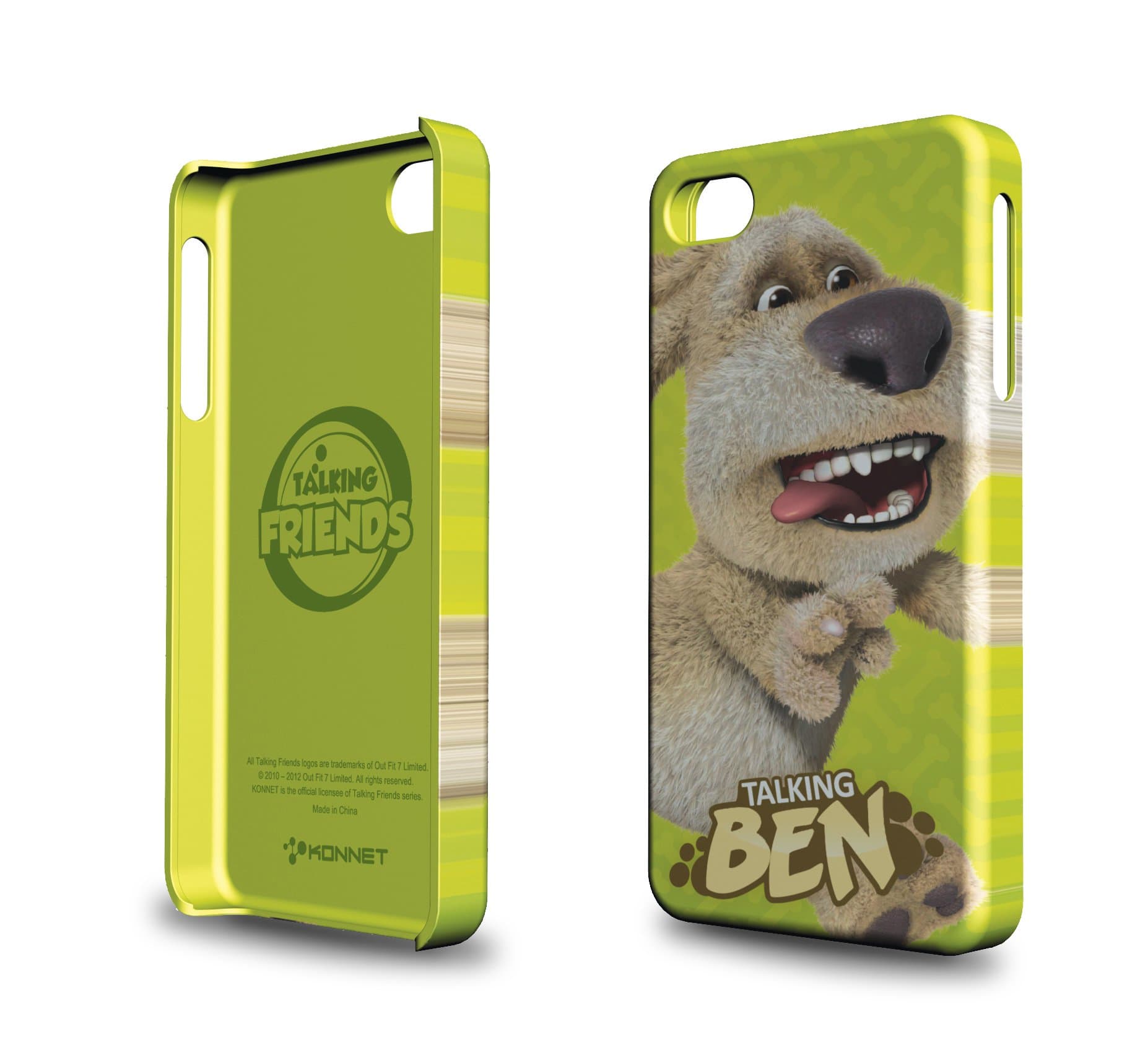 KN-5751 HardJAC Graffito S Hard Case/Shell for iPhone 4S/4 - 1 Pack - Retail Packaging - Talking Friends/Ben