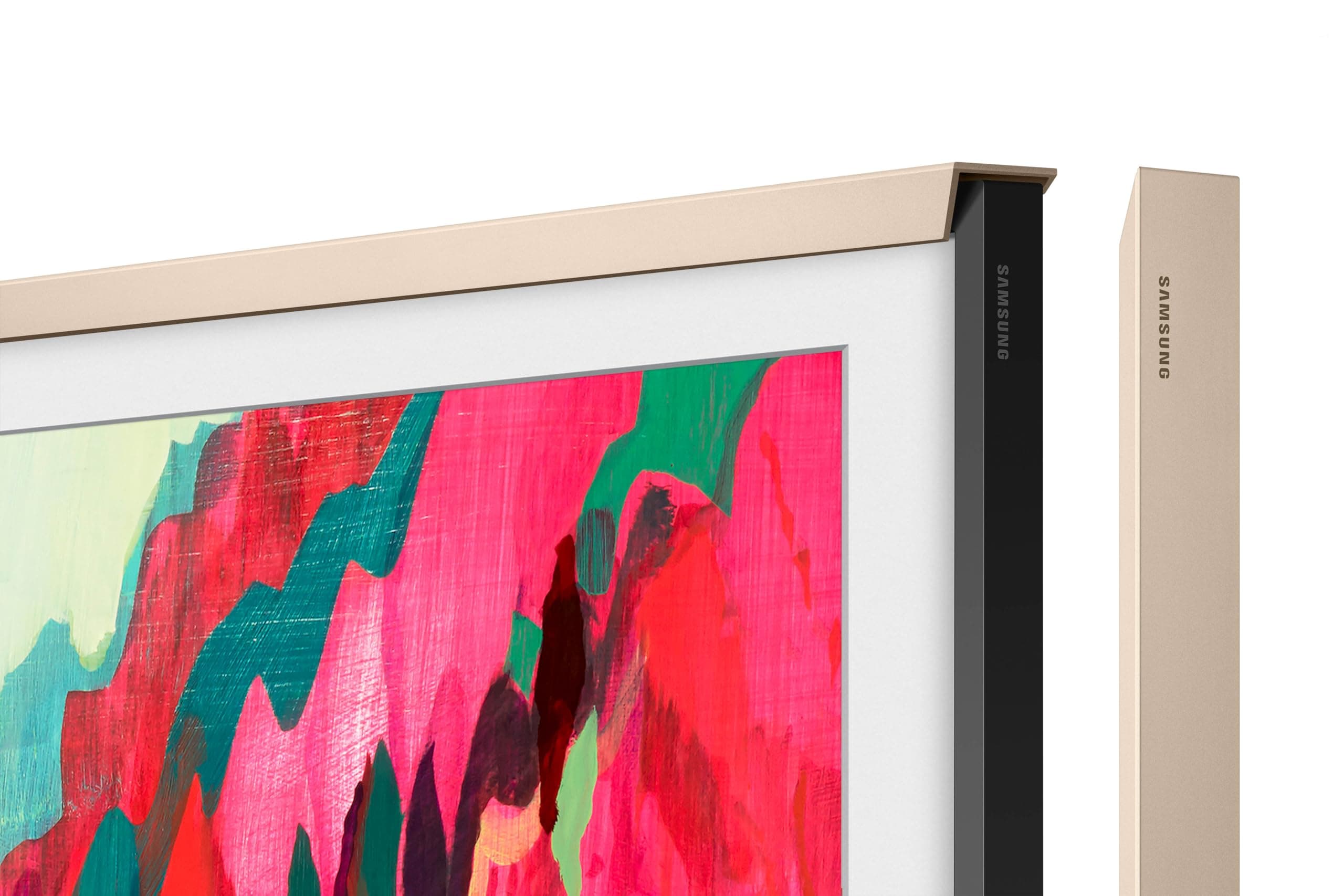 85” The Frame Customizable Bezel (2025 Model), Magnetic, Quick and Easy Installation, VG-SCFF85SGMZA, Sand Gold Metal