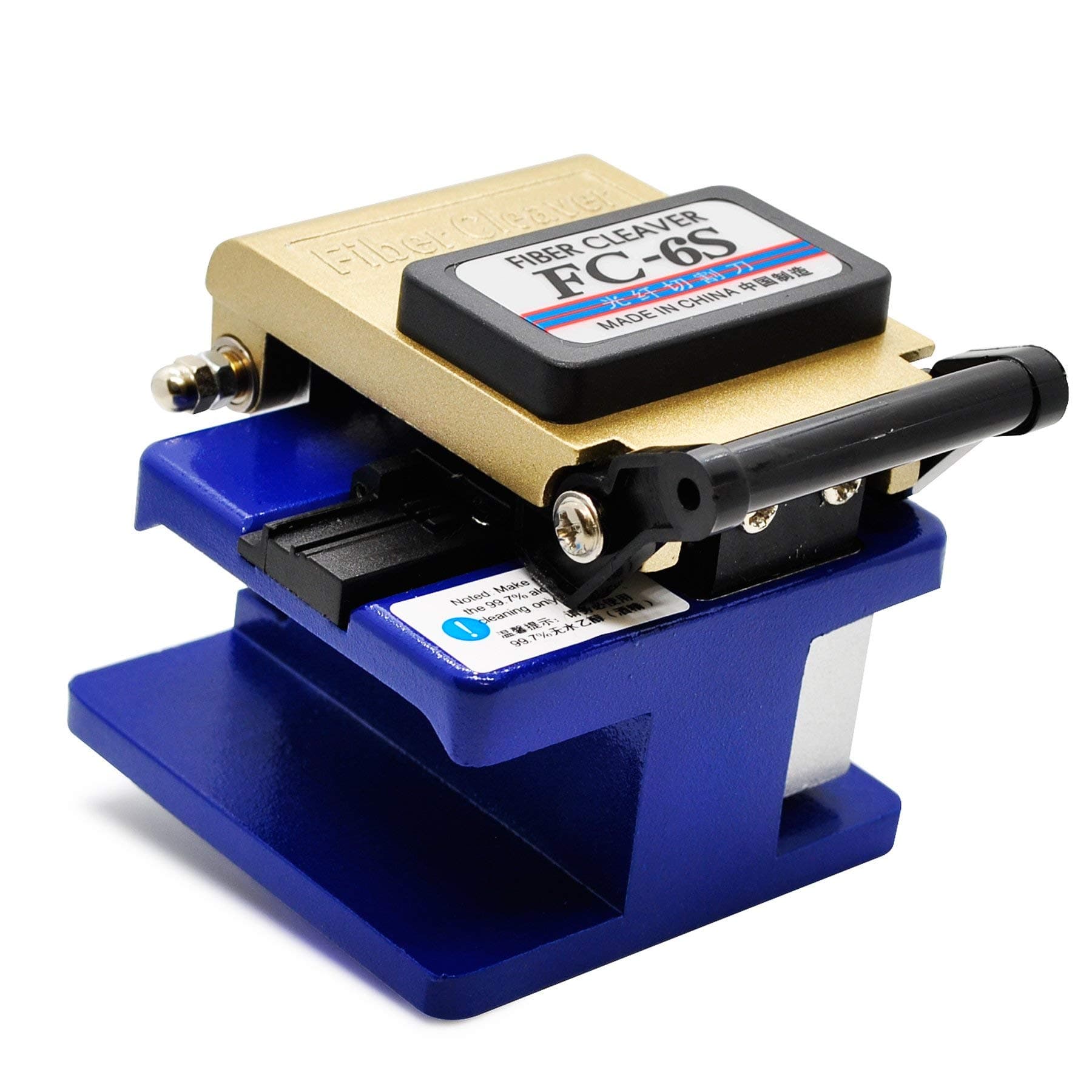 FC-6S Professional Optical Fiber Optic Cleaver FC-6S High Precision FTTH Optical Fiber Stripping Cutter Tool 12 Position Blade Cold Connection Tools Fiber Equipment