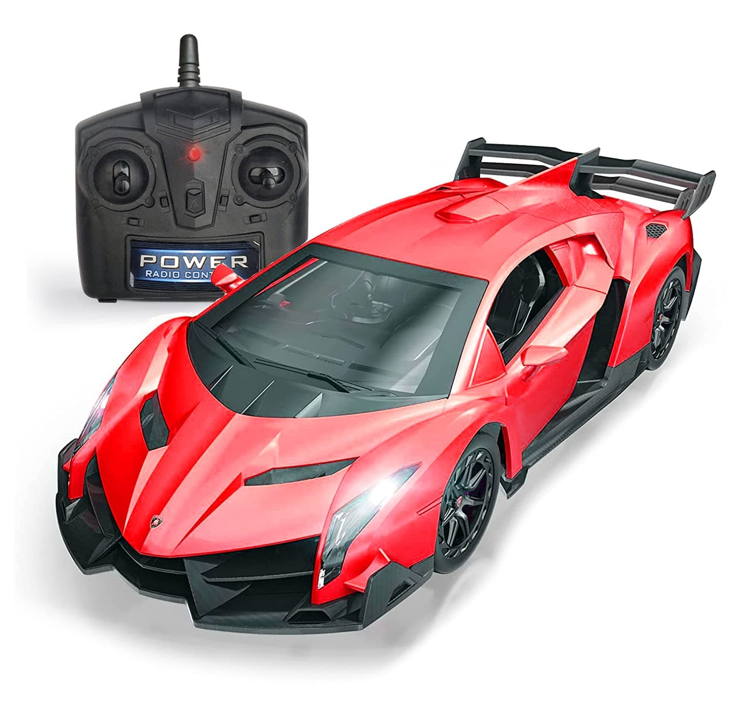Remote Control RC CAR Racing Cars Compatible with Lamborghini Veneno Officially Licensed 1:24 Toy RC Cars Model Vehicle for Boys 6,7,8 Years Old,red