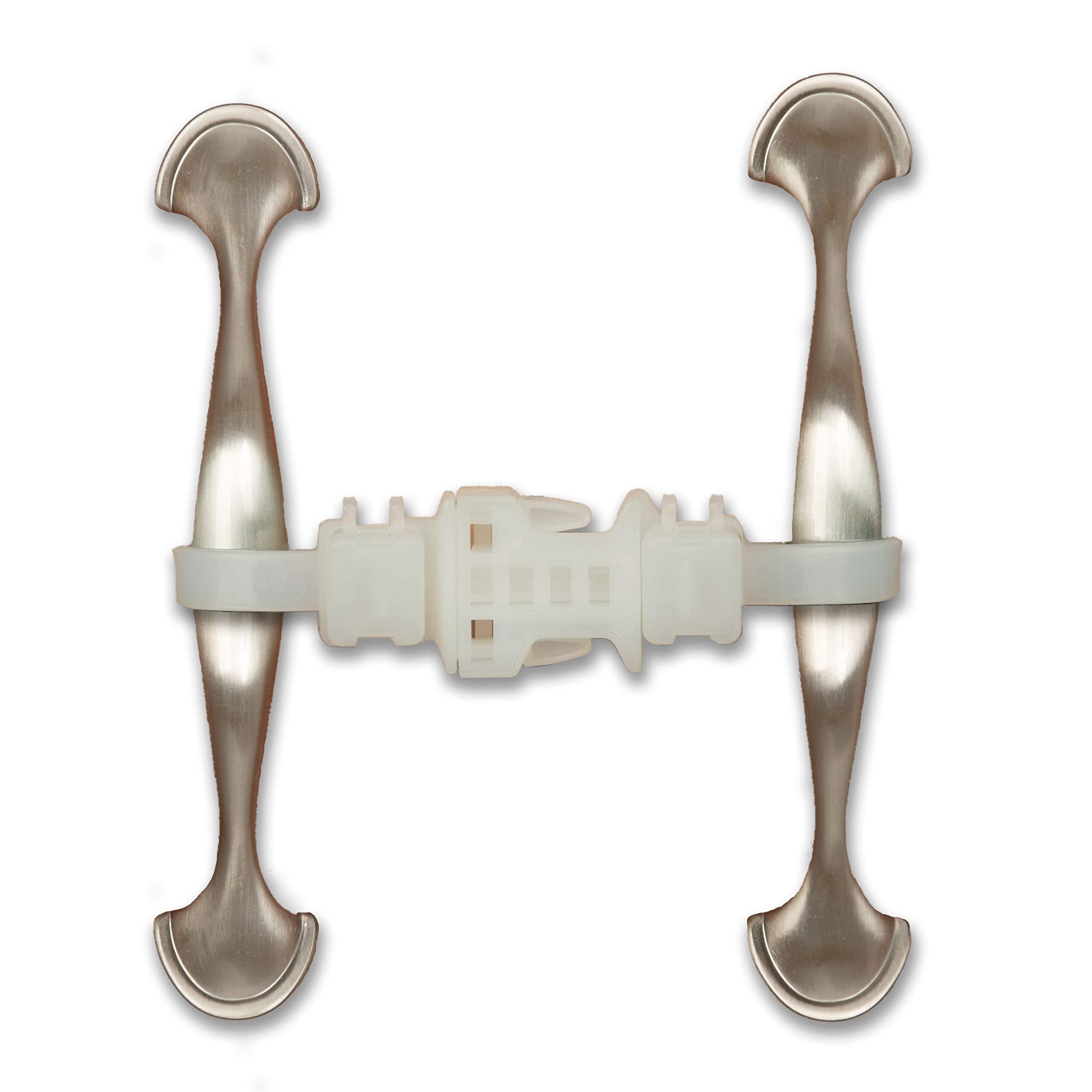 Baby Safety Cabinet Locks for Handles Child Safety Cabinet Latches for Home Safety Strap for Baby Proofing Cabinets Kitchen Door RV No Drill No Screw No Adhesive /4 Pack (White)