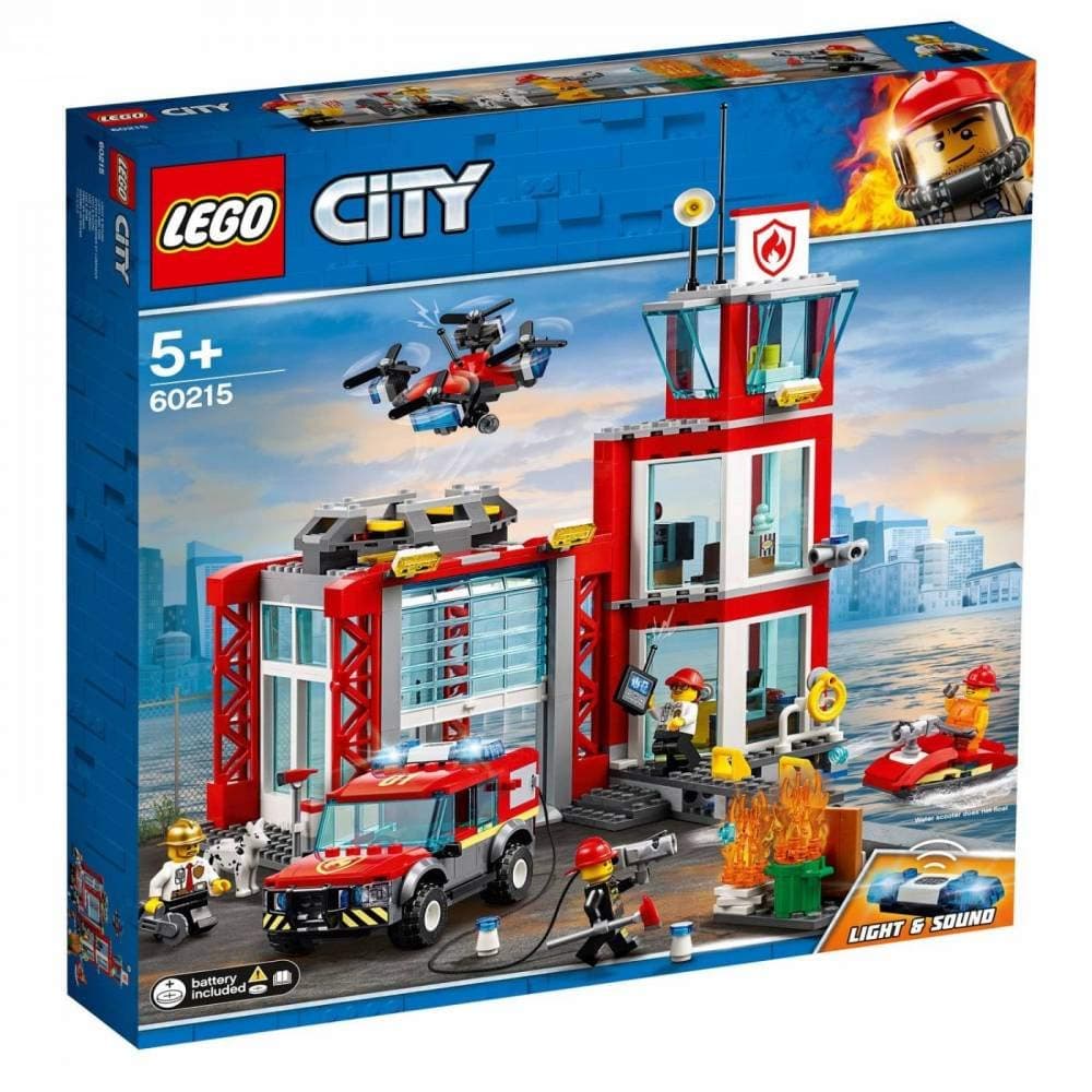 LEGO City Fire Station 60215 Building Kit, 2019 (509 Pieces)
