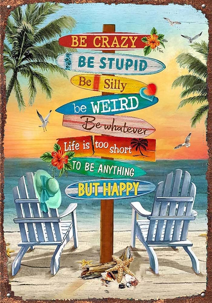 Graman Retro Tin Signs Vintage Signs Beach Canvas Print Surfing Boards8x12inch