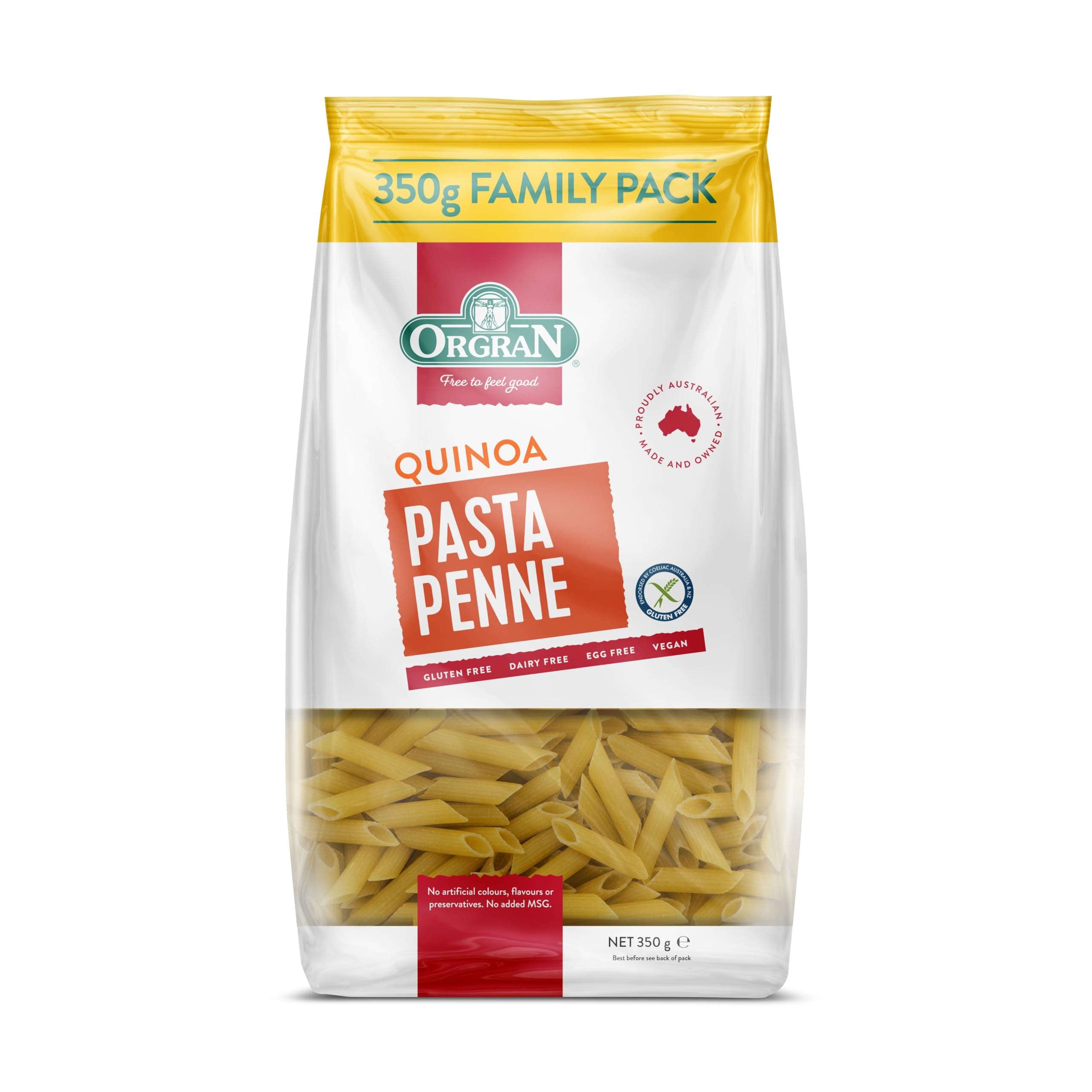 Orgran Quinoa Pasta Penne, Gluten Free, 350g