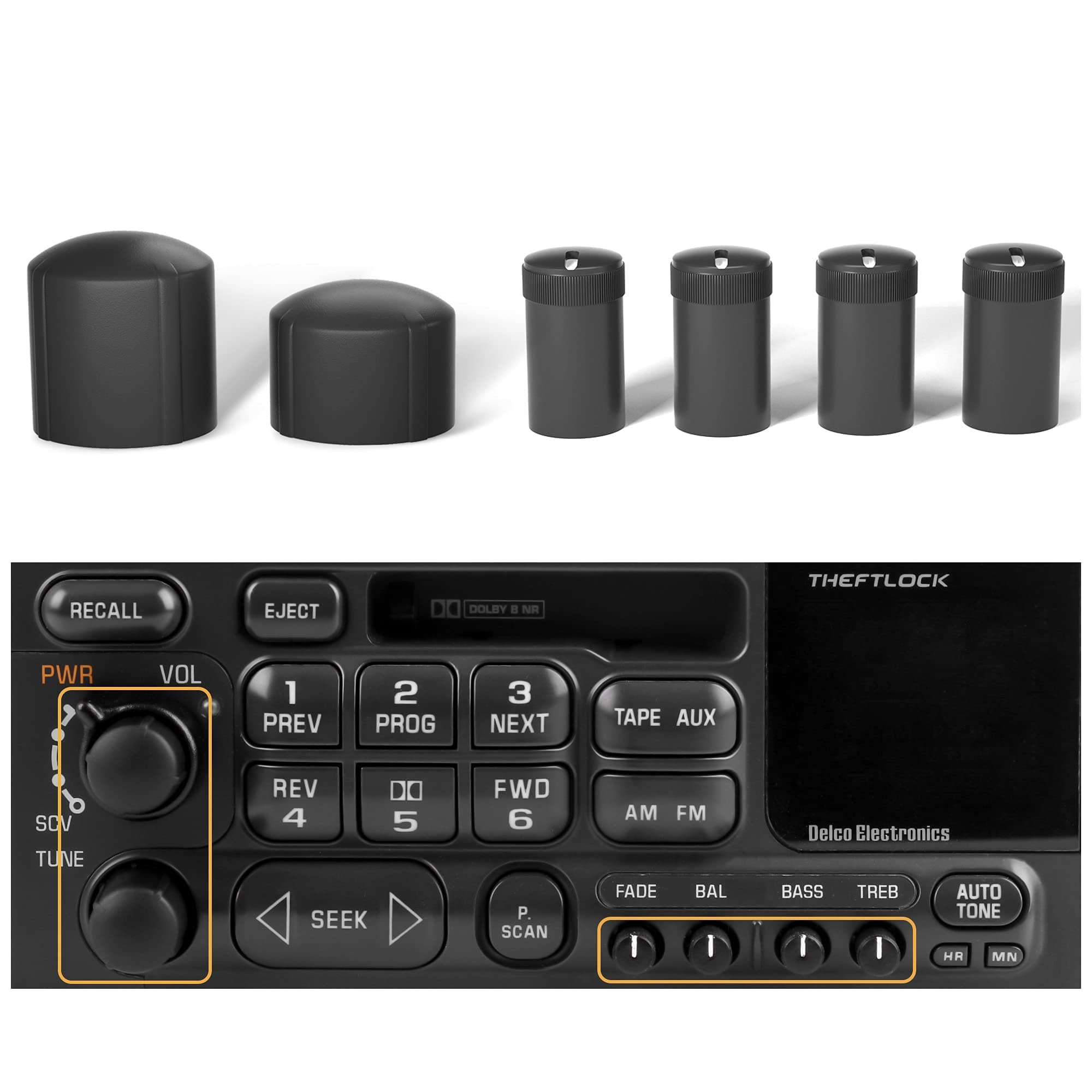 Stereo Radio Knob Set 6 PCS