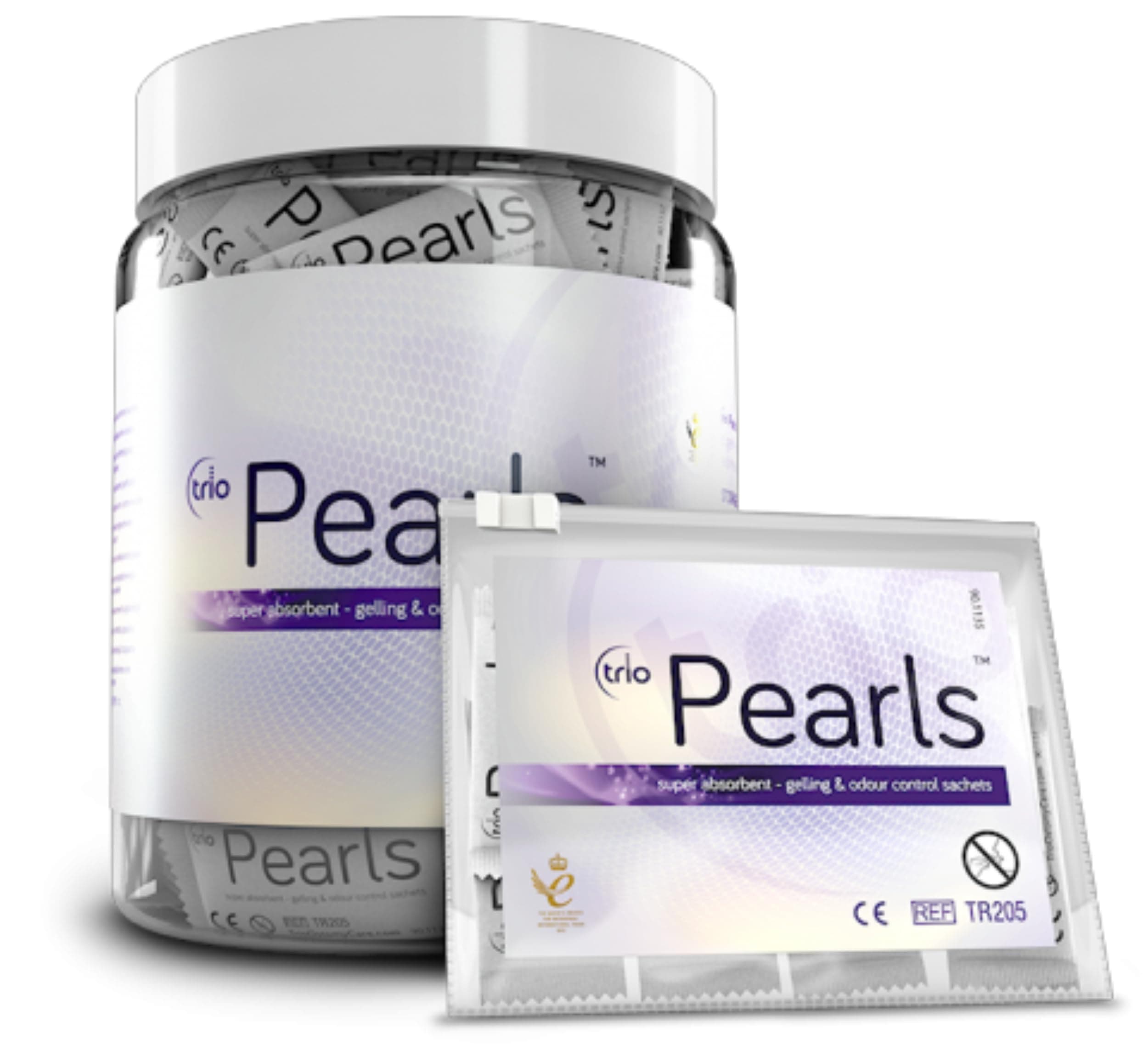 Trio Pearls- Odour reducing Gelling sachets - TR205-(100pcs) … …