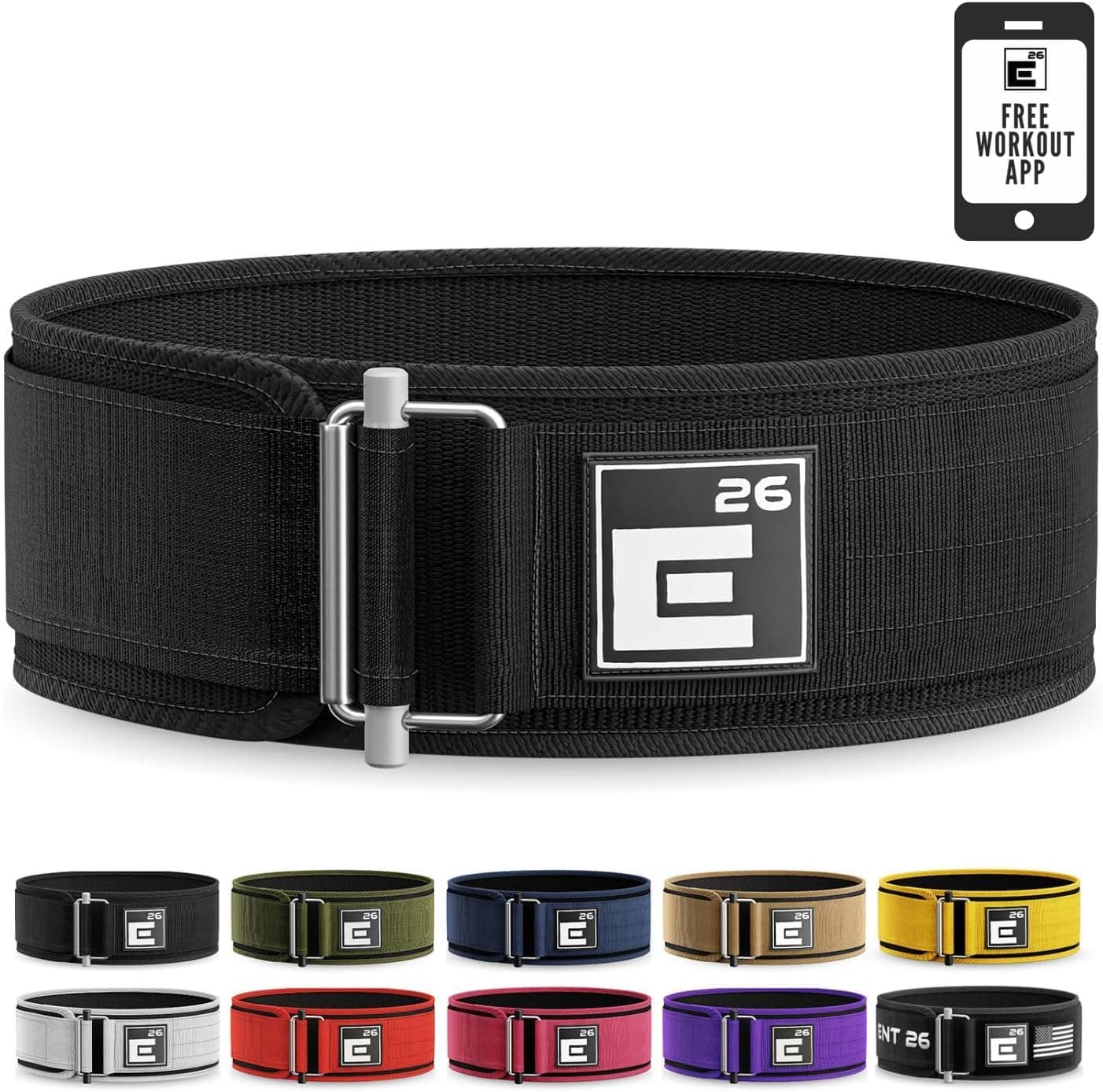 Self-Locking Weight Lifting Belt - Premium Weightlifting Belt for Serious Functional Fitness, Weight Lifting, and Olympic Lifting Athletes - Lifting Support for Men and Women - Deadlift Training Belt