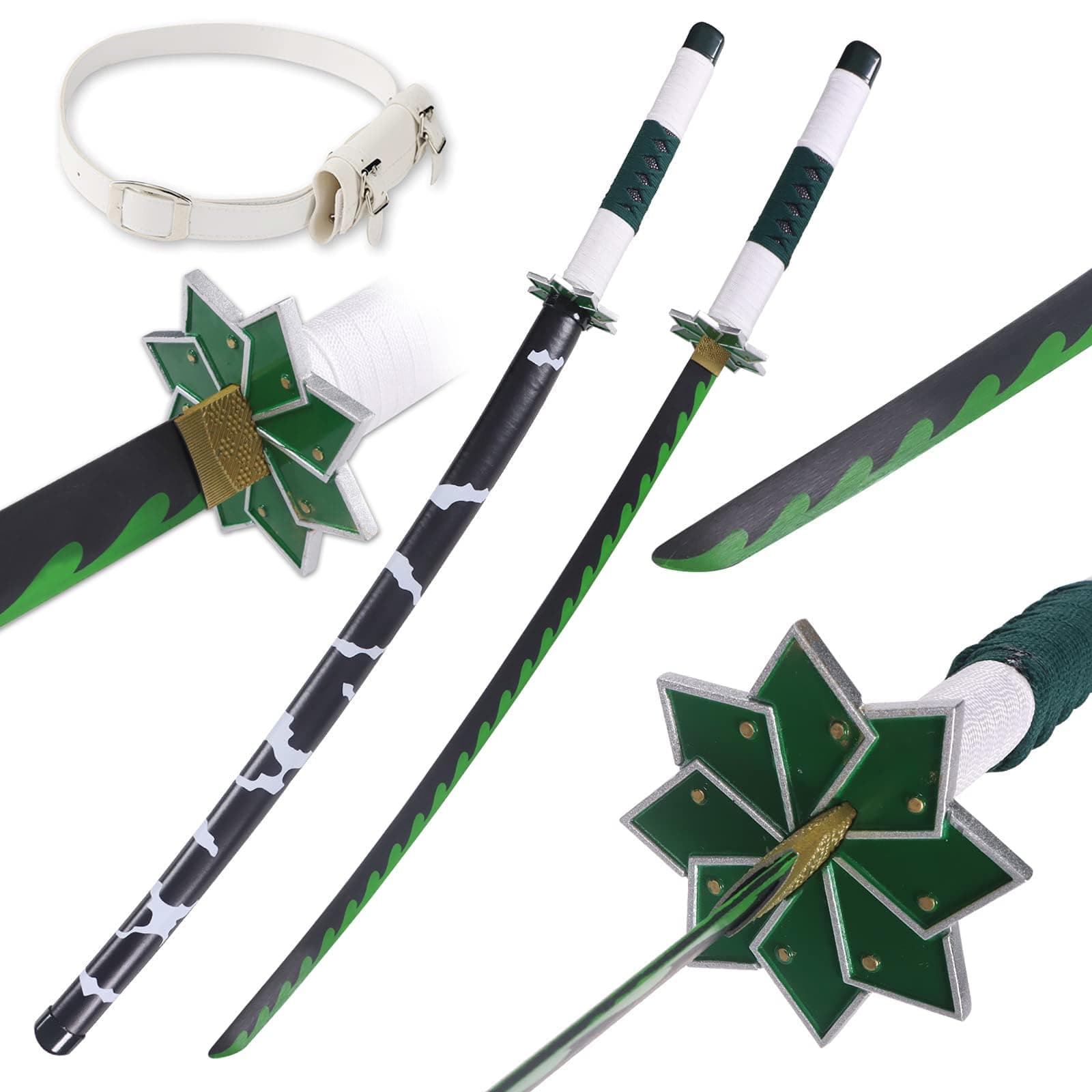 Bowen Demon Slayer Sword Real Metal,40.5-Inches Katana,Carbon Steel Samurai Sword Cosplay Anime Original Texture