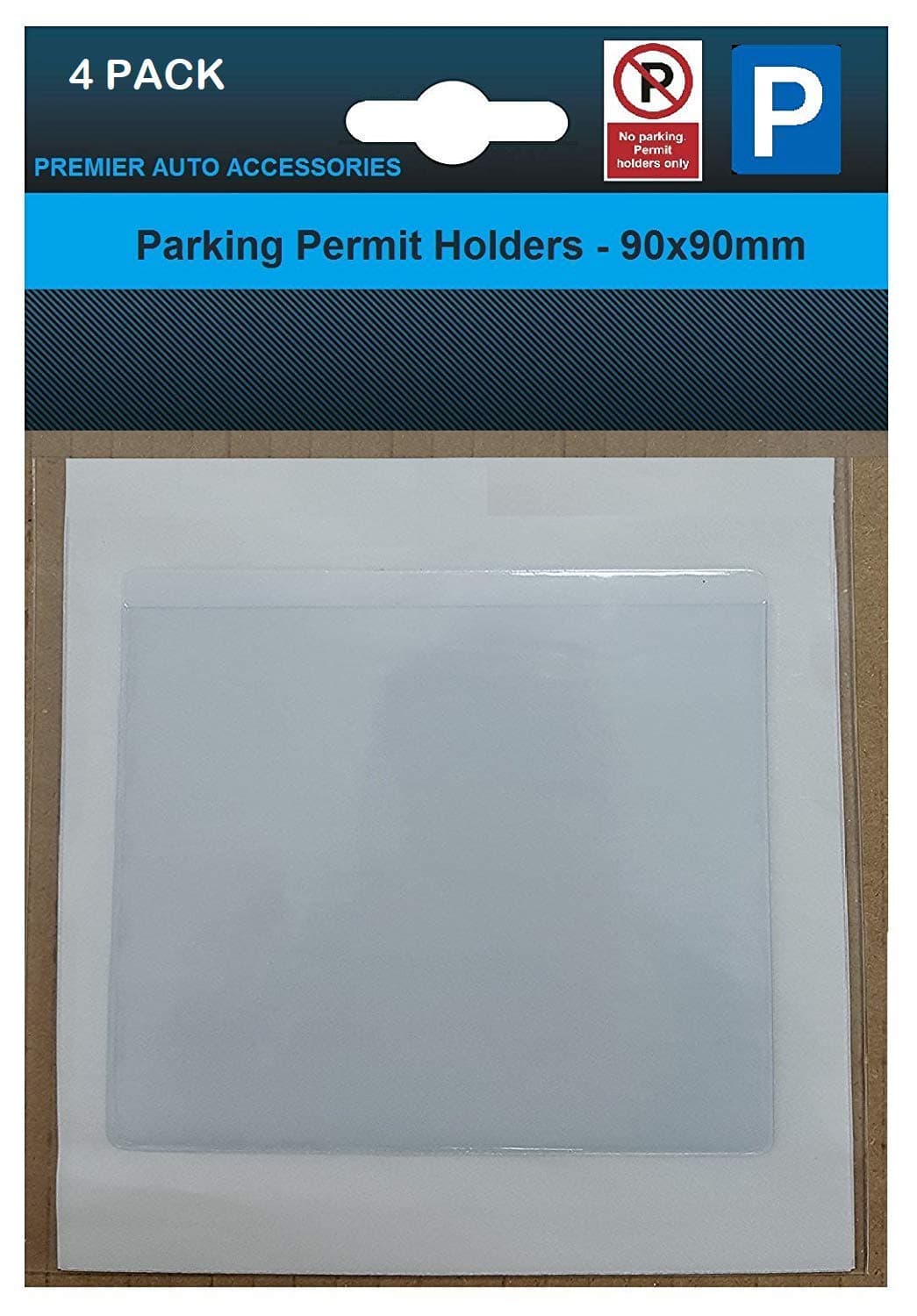 Premier Parking Permit Holder to fit on your Car Van Windscreens The Self adhesive Pouch will take Sqaure/Circular disc up to 90x90mm. Pack of (4)