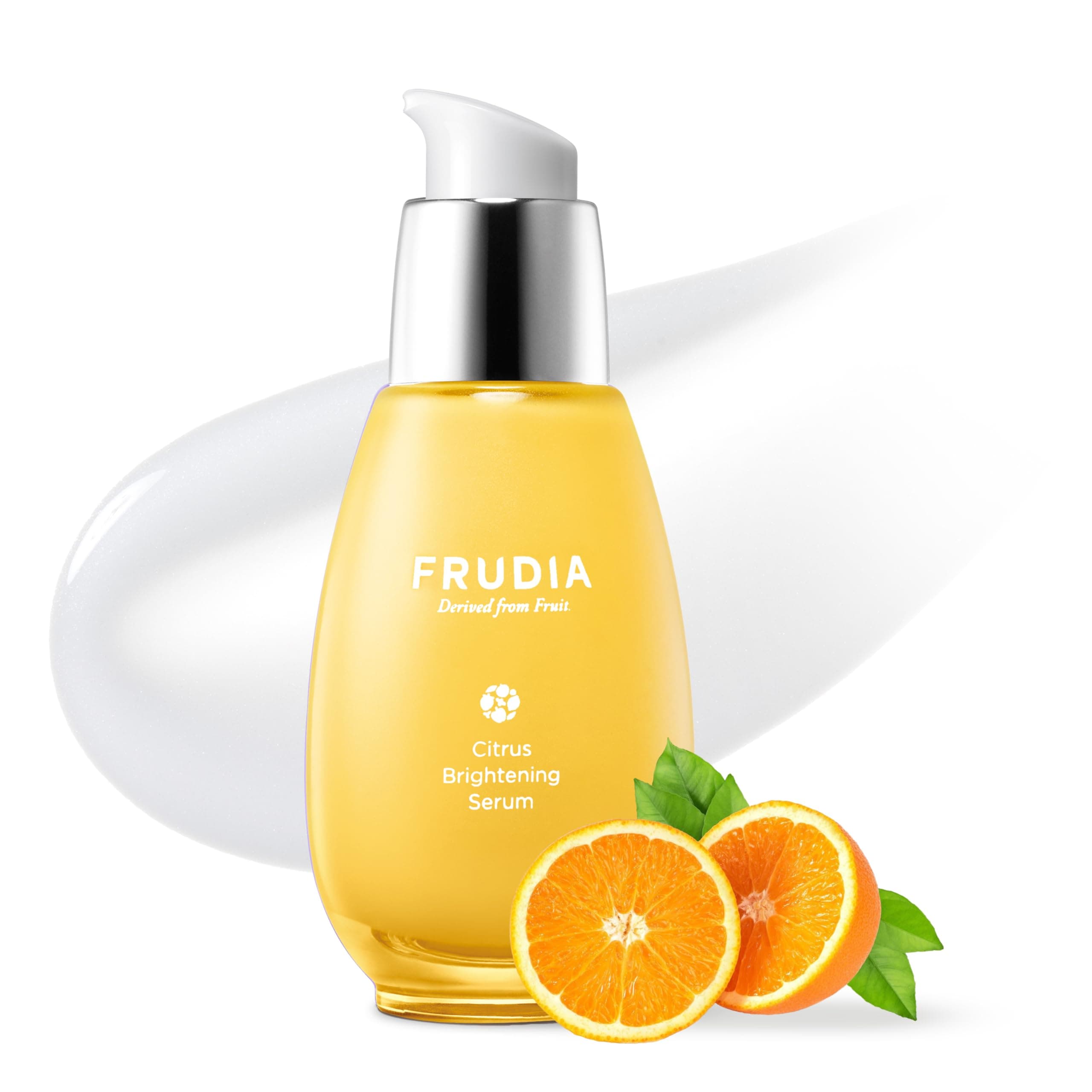 FRUDIA Citrus Brightening Serum (1.76 Oz) – 74% Jeju Tangerine Peel Extract & Vitamin C | Korean Facial Serum for Dark Spots & Hyperpigmentation