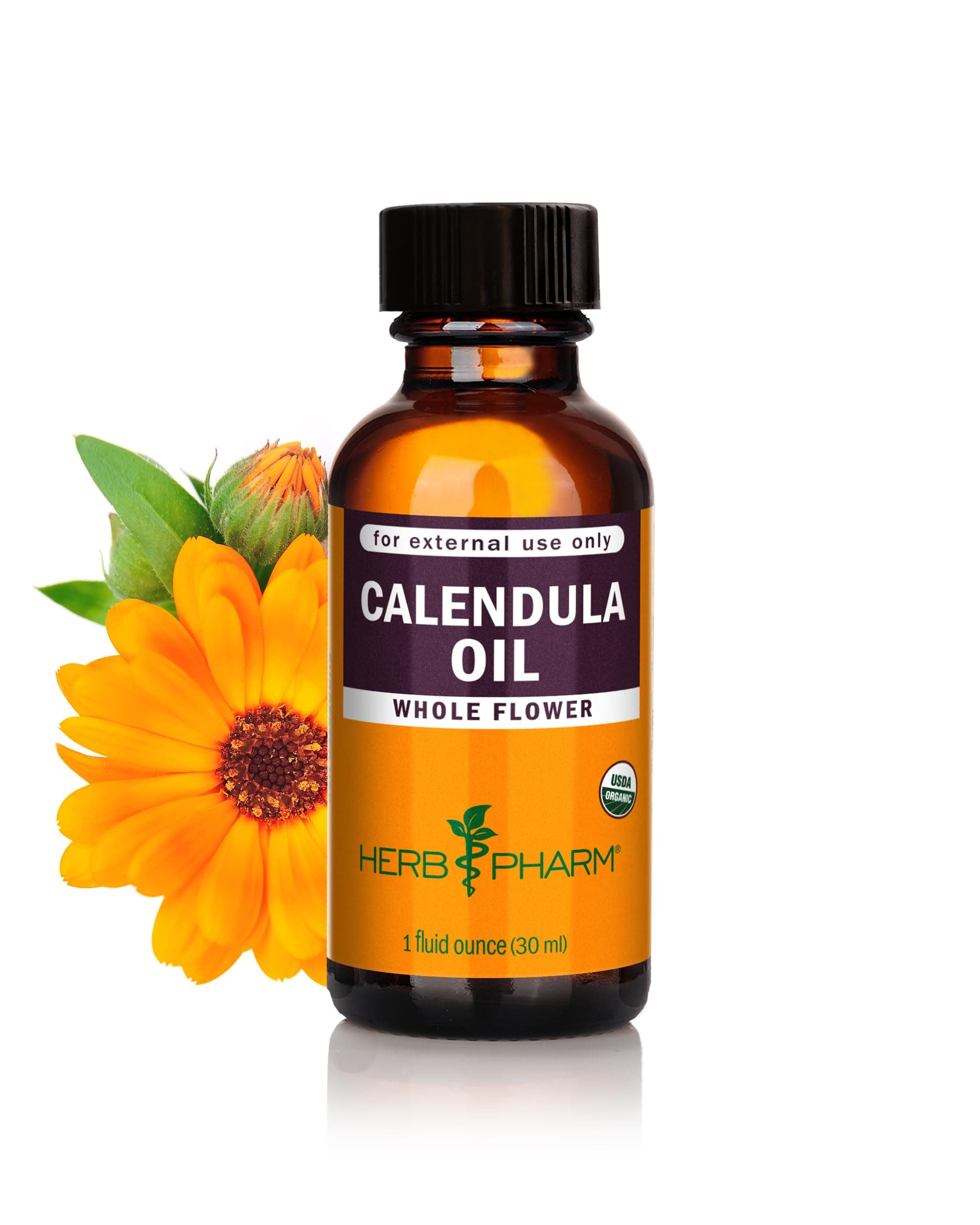 Herb Pharm Certified Organic Calendula Oil- 1 Ounce