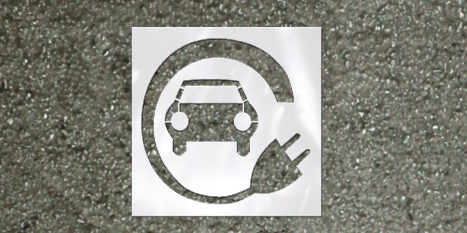 C.H. Hanson - Walgreens Electric Car Logo - Stencil Font Size 42"X42"